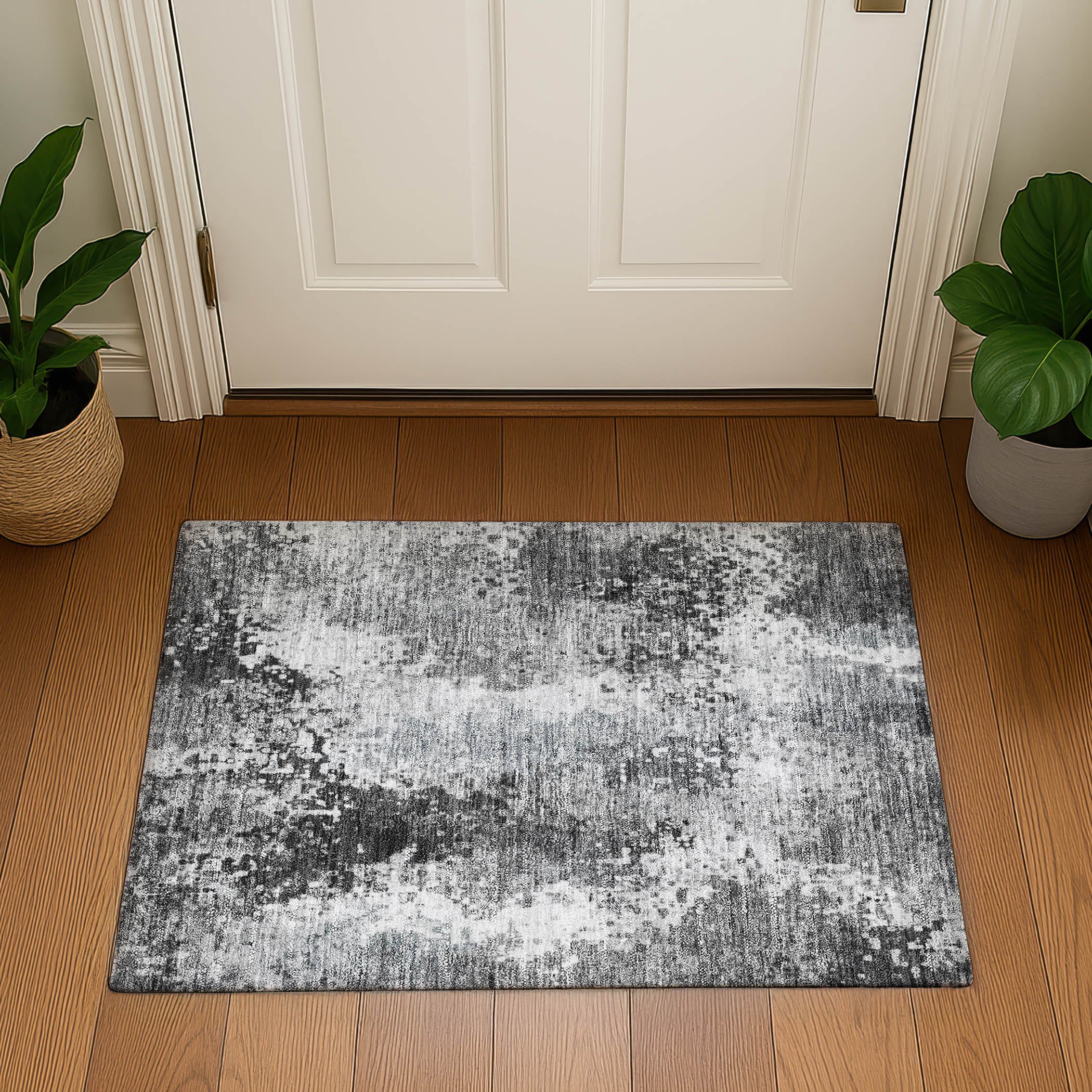 Budapest Machine Washable Transitional Gray Rug 1'8" x 2'6" #shape_Rectangle