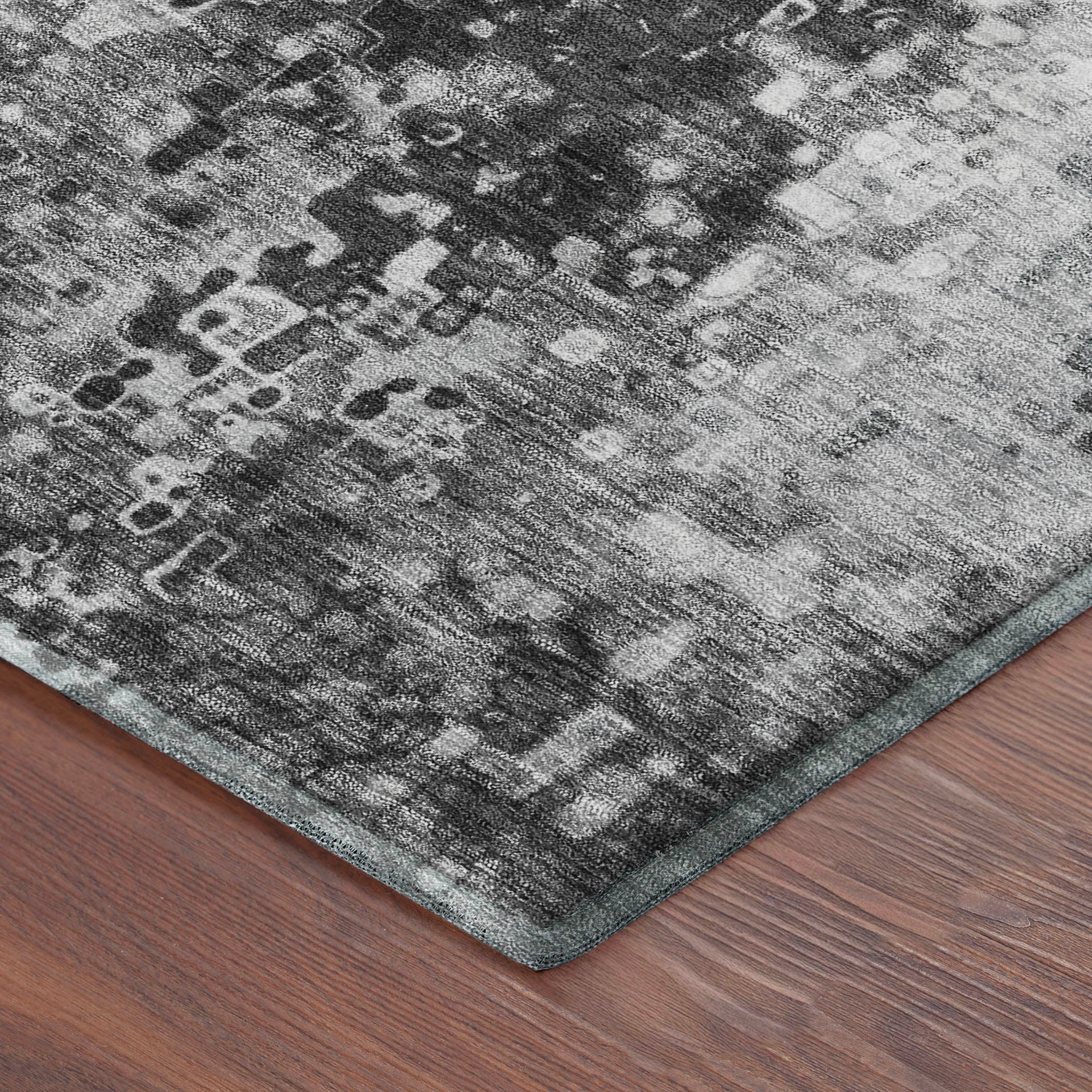 Budapest Machine Washable Transitional Gray Rug 1'8" x 2'6" #shape_Rectangle
