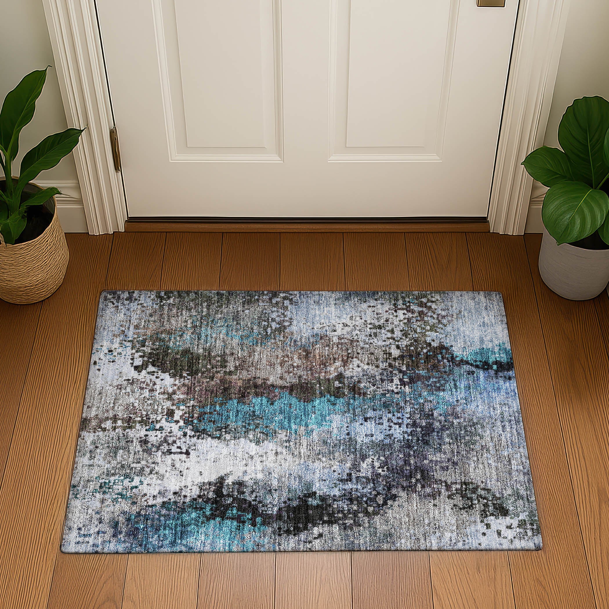 Budapest Machine Washable Transitional Khaki Brown Rug 1'8" x 2'6" #shape_Rectangle