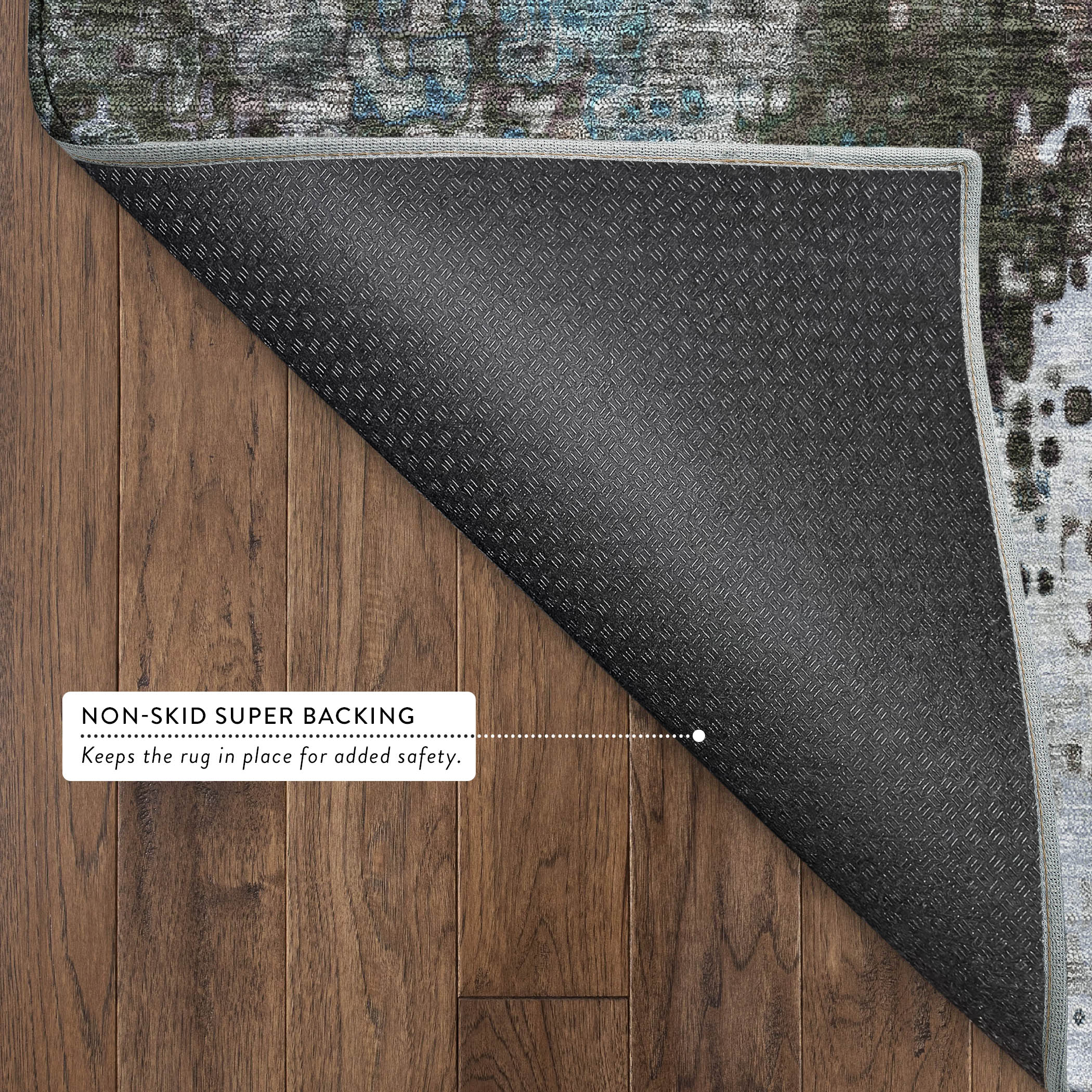 Budapest Machine Washable Transitional Khaki Brown Rug 1'8" x 2'6" #shape_Rectangle