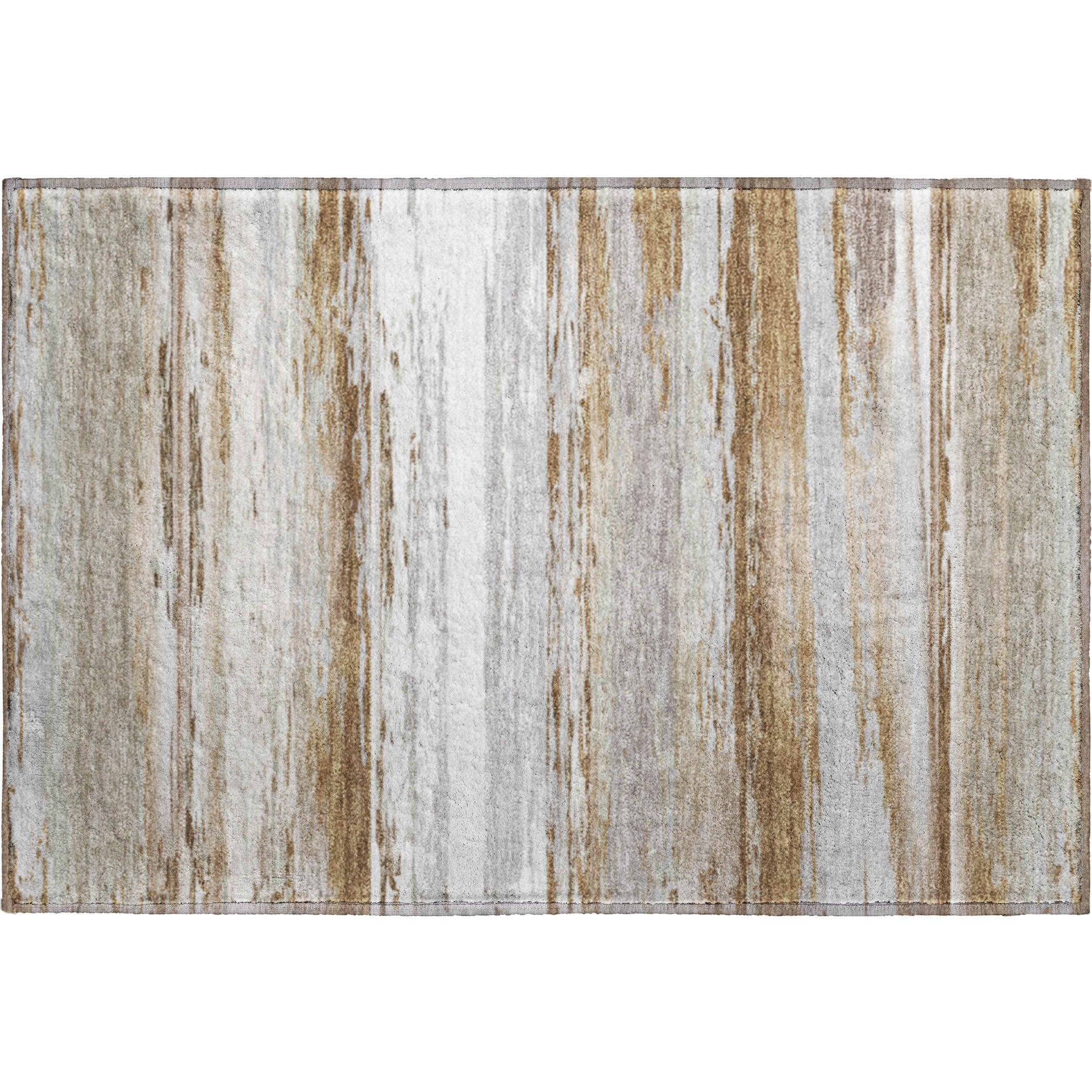 Santorini Machine Washable Transitional Brown Rug 1'8" x 2'6" #shape_Rectangle
