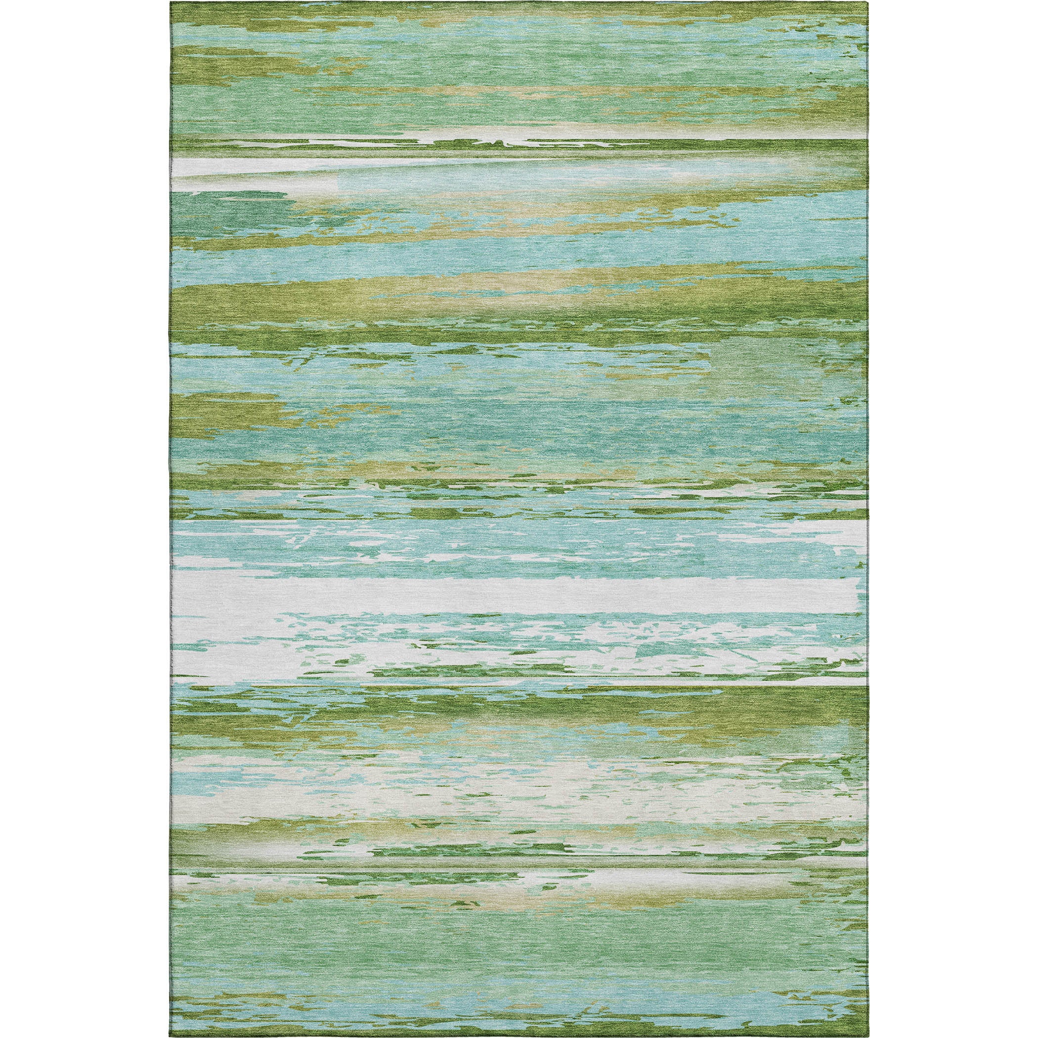 Santorini Machine Washable Transitional Seafoam Blue Rug 2'6" x 3'10" #shape_Rectangle