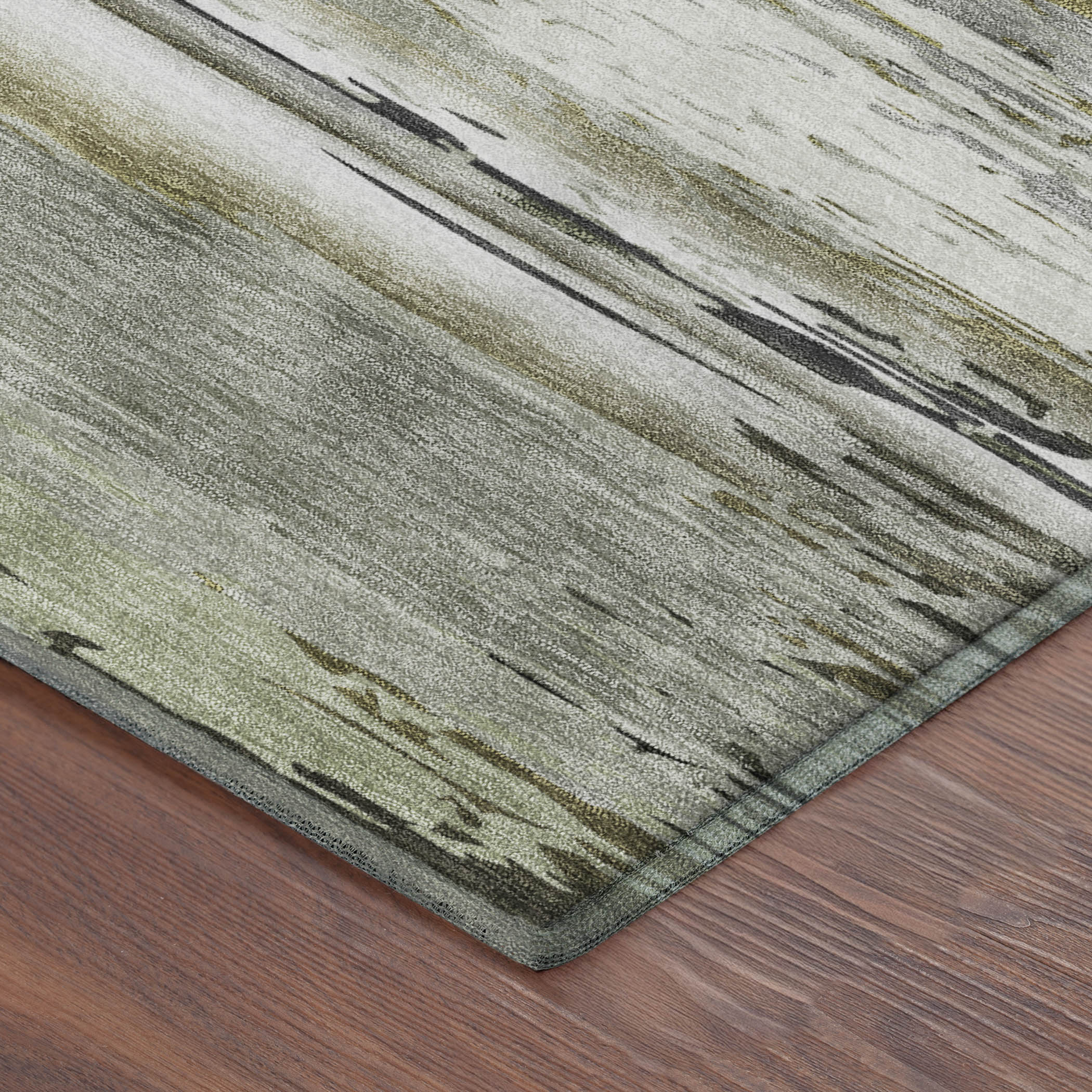 Santorini Machine Washable Transitional Taupe Brown Rug 1'8" x 2'6" #shape_Rectangle