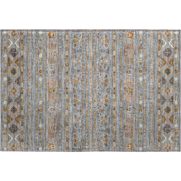 Tbilisi Machine Washable Transitional Gray Rug 1'8" x 2'6"