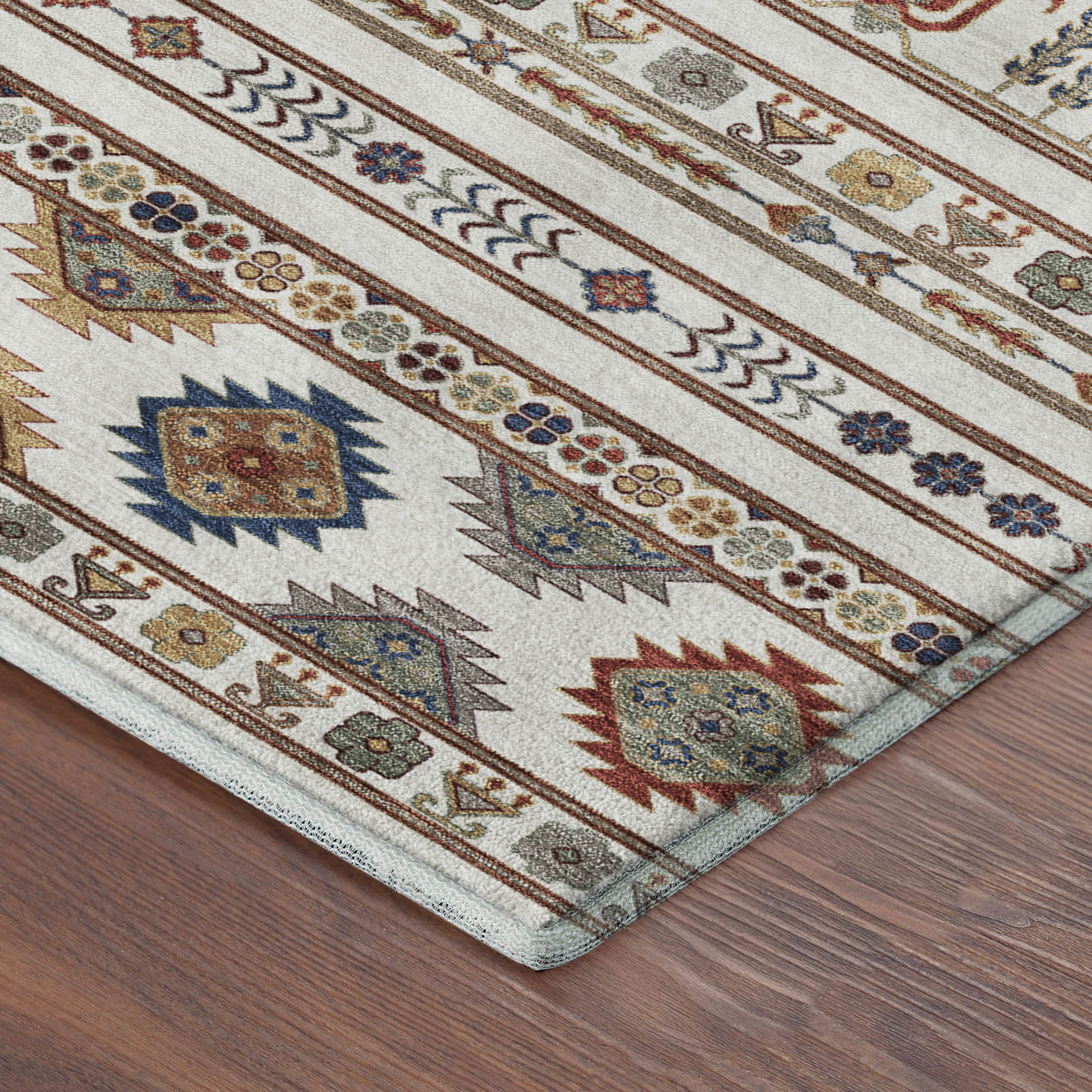 Tbilisi Machine Washable Transitional Ivory Rug 1'8" x 2'6" #shape_Rectangle