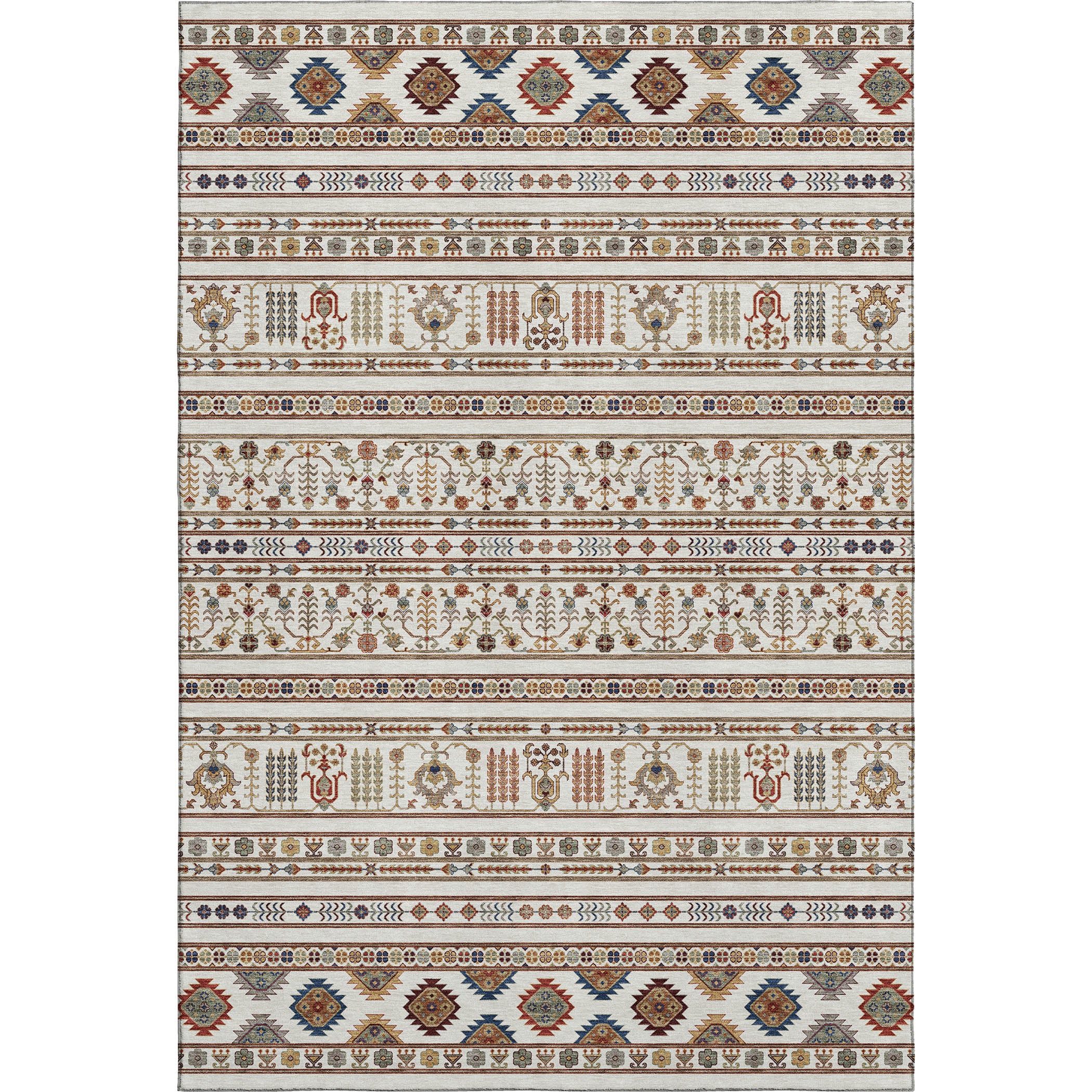 Tbilisi Machine Washable Transitional Ivory Rug 2'6" x 3'10" #shape_Rectangle