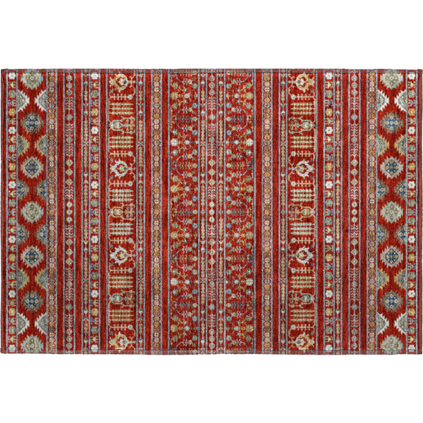 Tbilisi Machine Washable Transitional Red Rug 1'8" x 2'6"