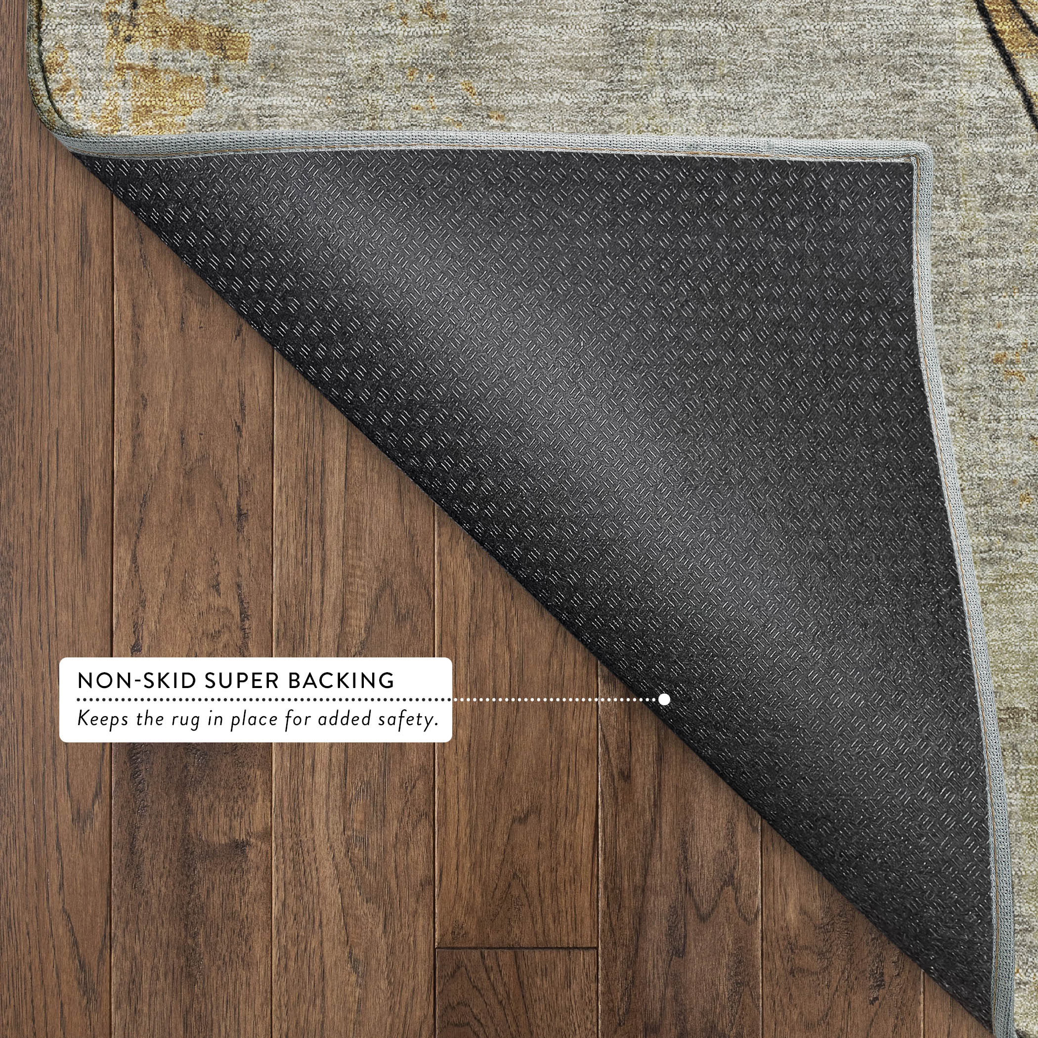 Mostar Machine Washable Transitional Khaki Brown Rug 1'8" x 2'6" #shape_Rectangle