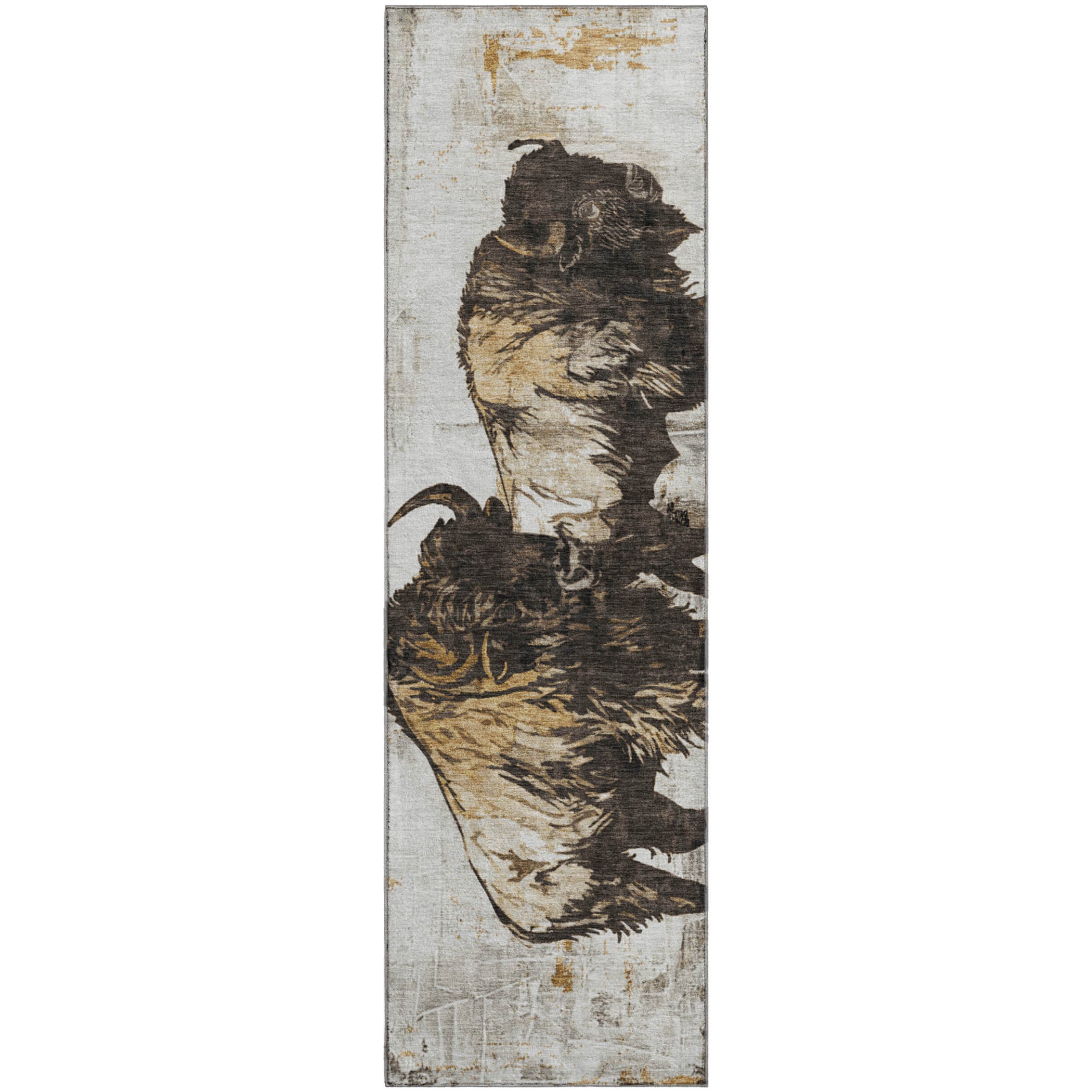 Mostar Machine Washable Transitional Putty Ivory Rug 2'3" x 7'6" #shape_Runner