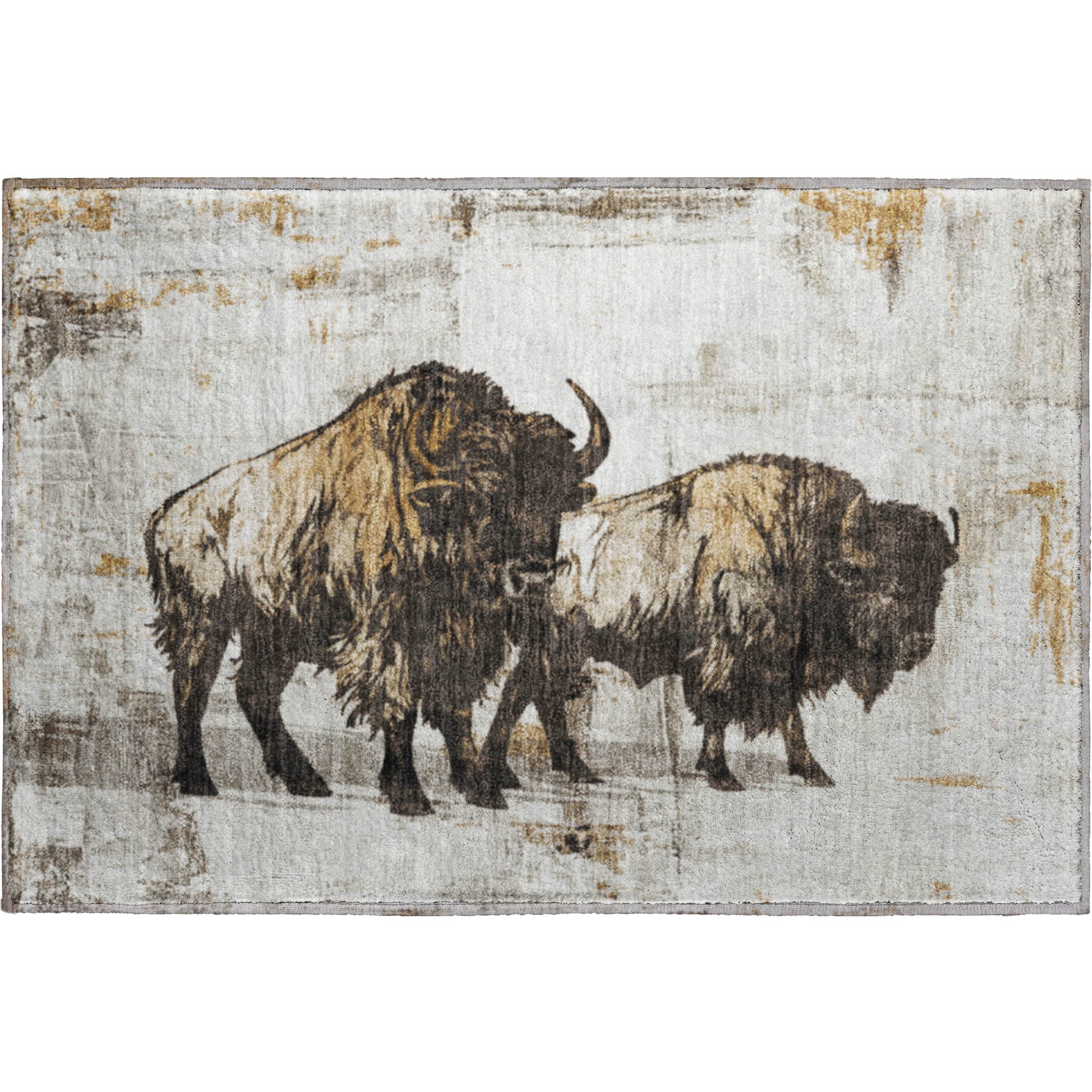 Mostar Machine Washable Transitional Putty Ivory Rug 1'8" x 2'6" #shape_Rectangle