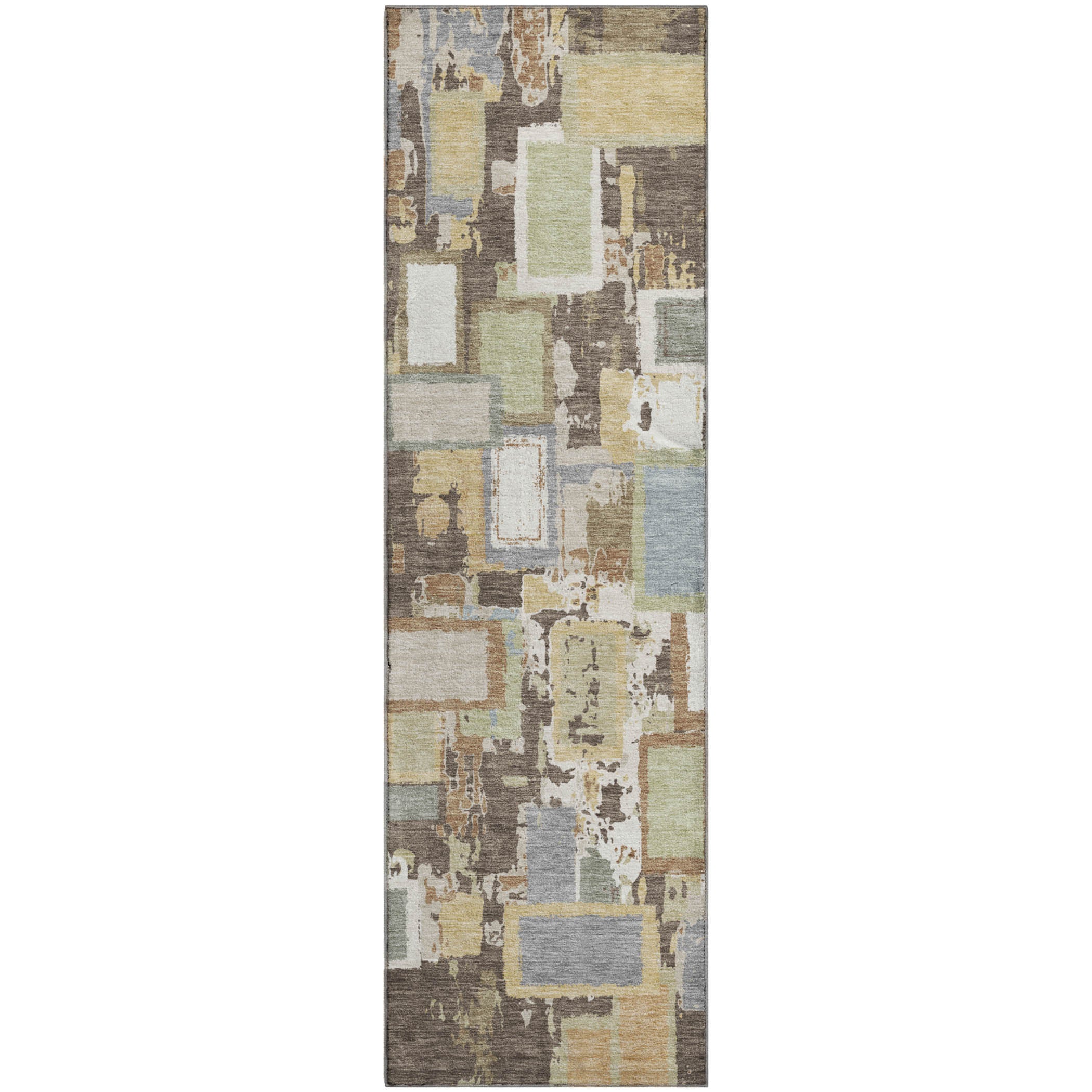 Dubrovnik Machine Washable Transitional Brown Rug 2'3" x 7'6" #shape_Runner