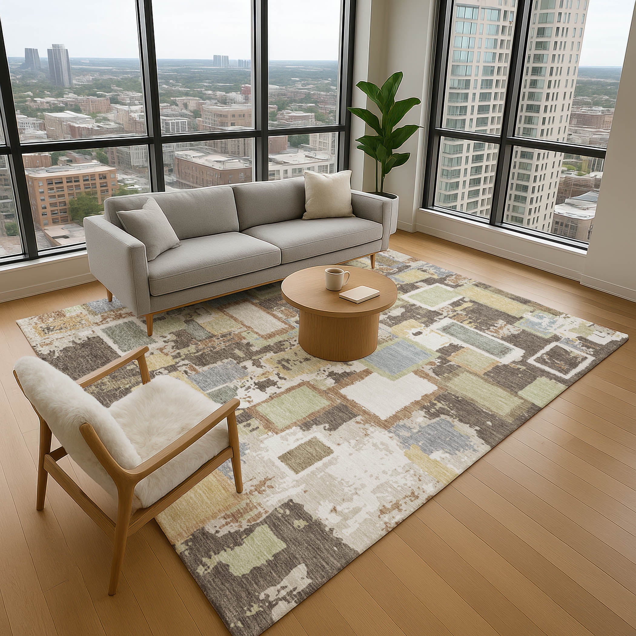 Dubrovnik Machine Washable Transitional Brown Rug 2'6" x 3'10" #shape_Rectangle
