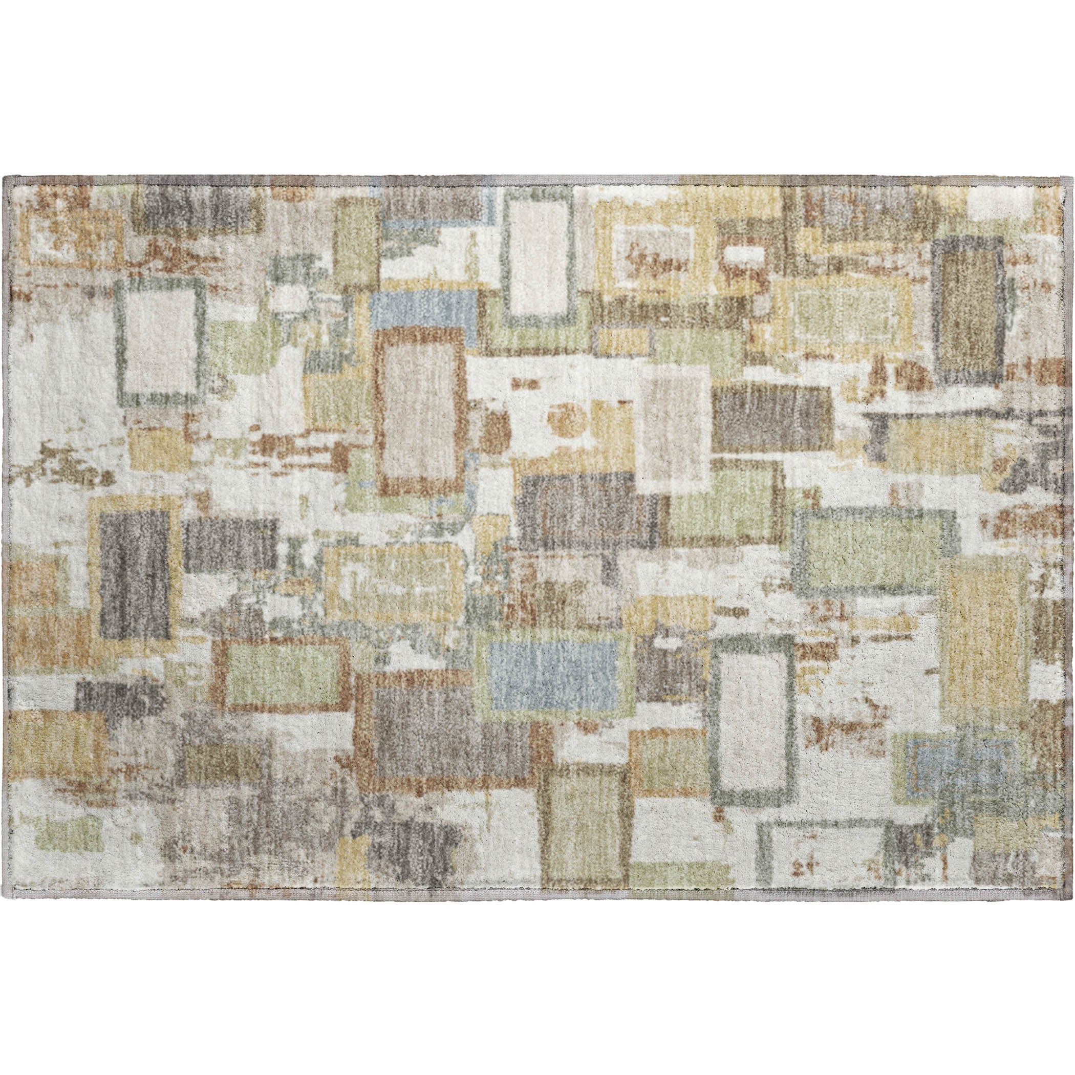 Dubrovnik Machine Washable Transitional Ivory Rug 1'8" x 2'6" #shape_Rectangle