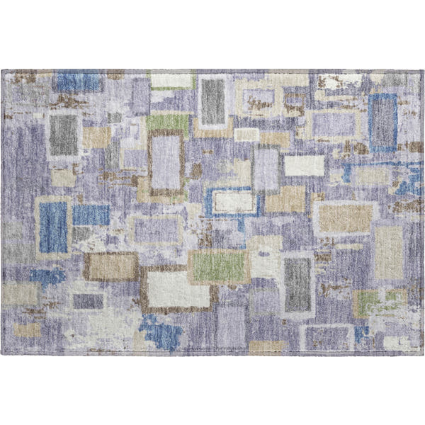 Dubrovnik Machine Washable Transitional Purple Rug 1'8" x 2'6"