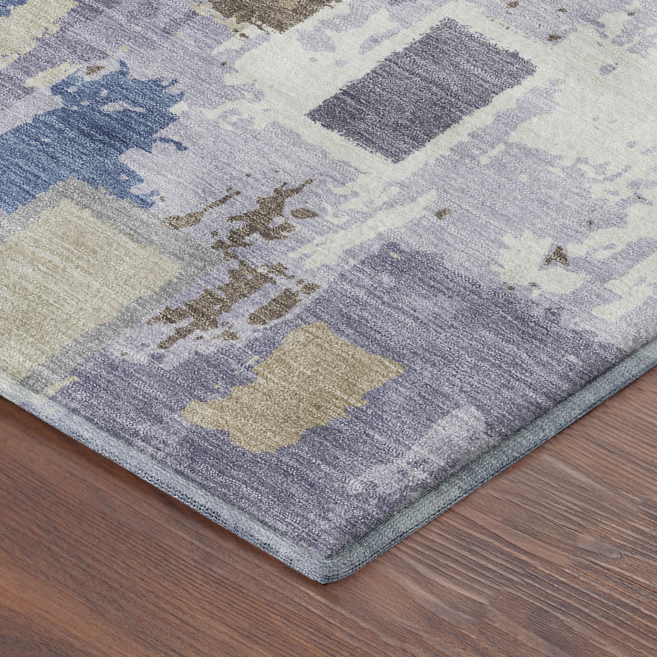 Dubrovnik Machine Washable Transitional Purple Rug 1'8" x 2'6" #shape_Rectangle