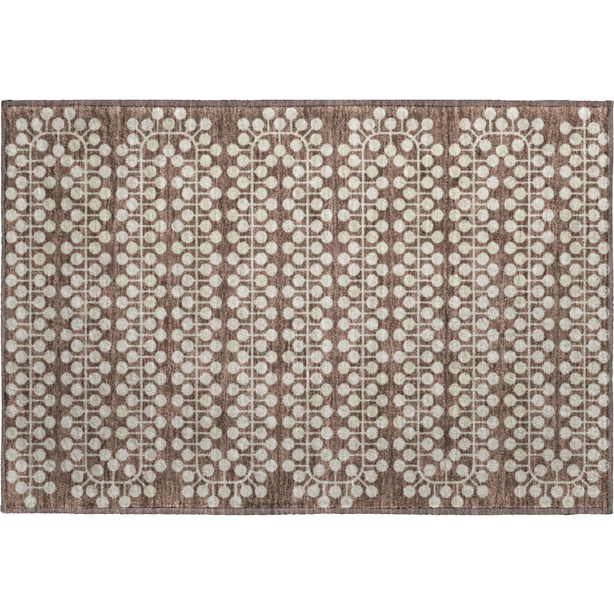 Bergen Machine Washable Transitional Brown Rug 1'8" x 2'6" #shape_Rectangle