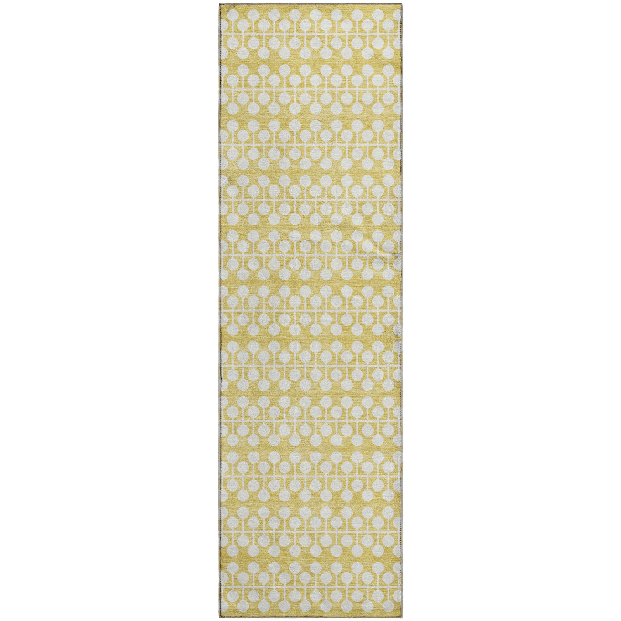 Bergen Machine Washable Transitional Gold Rug 2'3" x 7'6" #shape_Runner