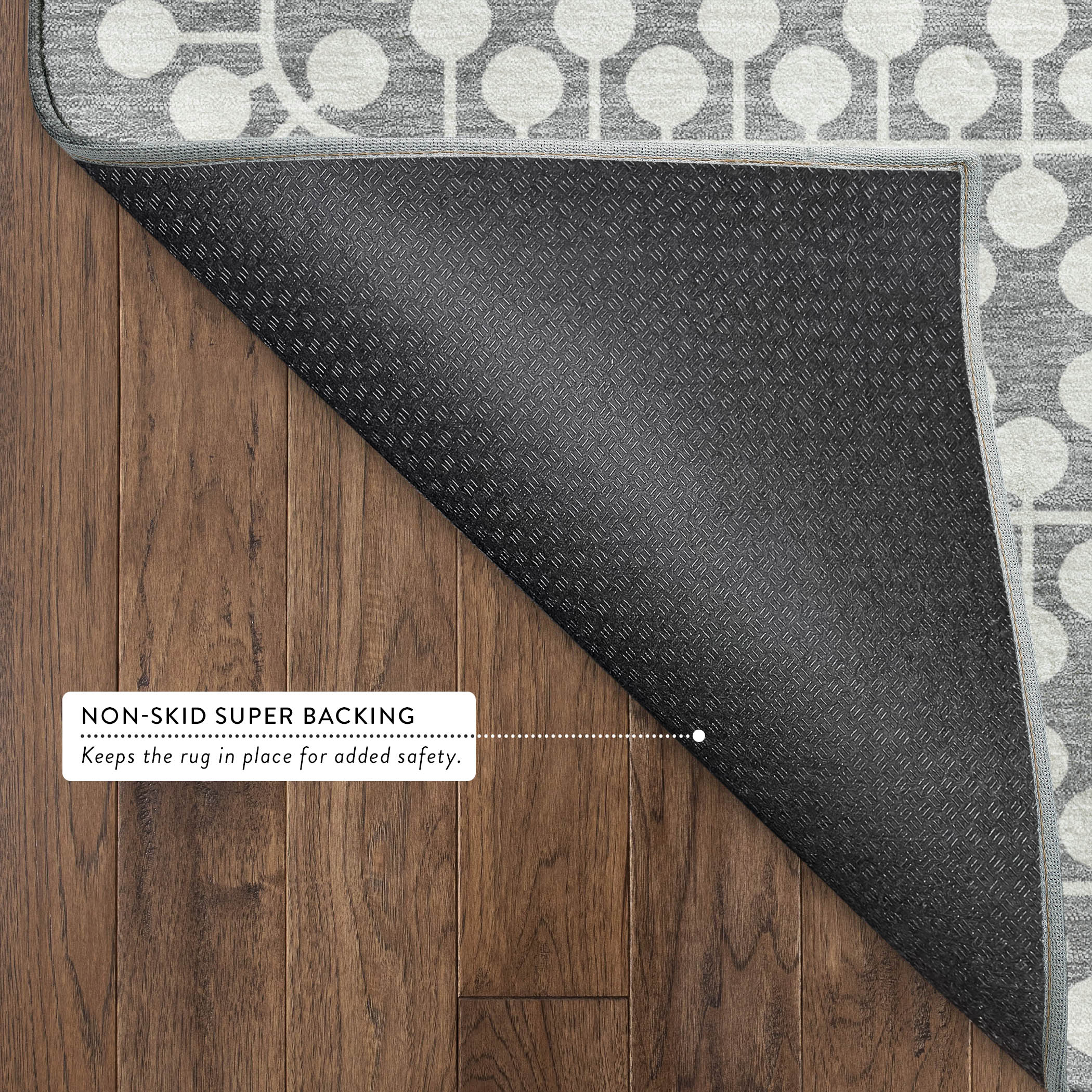 Bergen Machine Washable Transitional Gray Rug 1'8" x 2'6" #shape_Rectangle