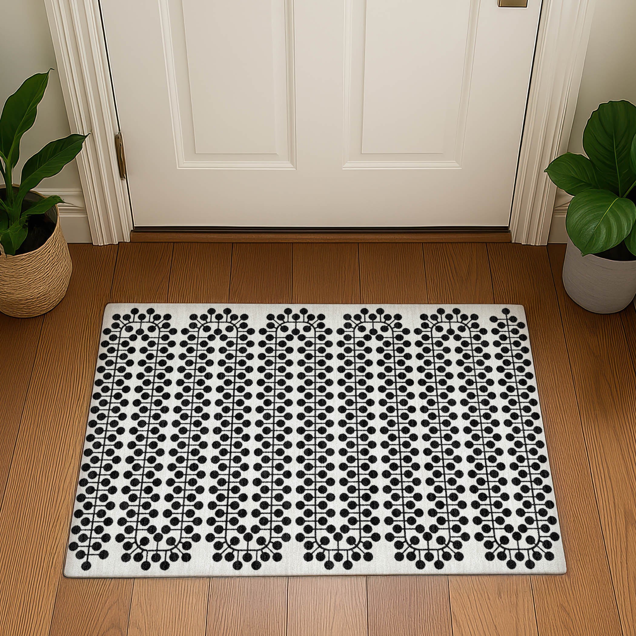 Bergen Machine Washable Transitional Ivory Rug 1'8" x 2'6" #shape_Rectangle