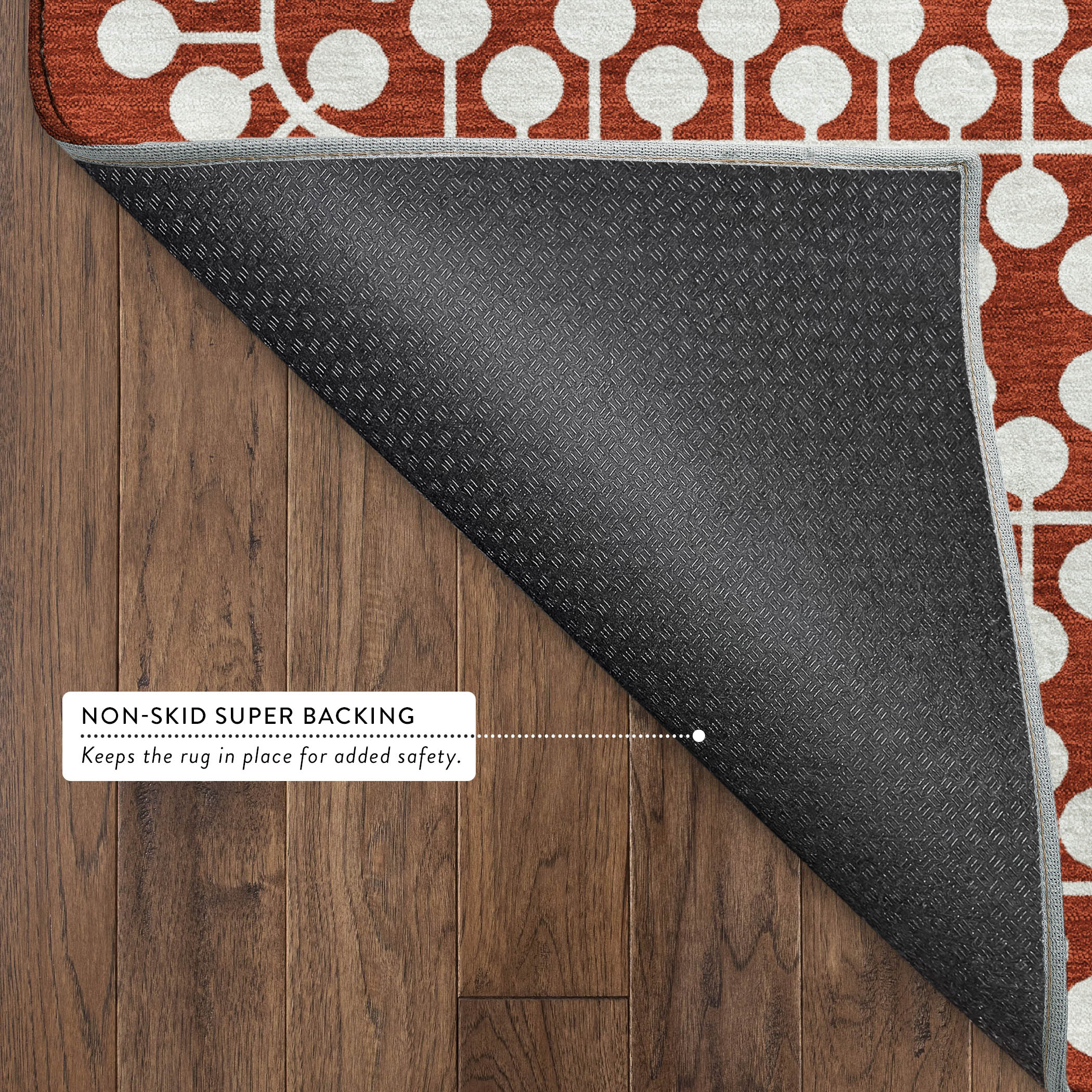 Bergen Machine Washable Transitional Red Rug 1'8" x 2'6" #shape_Rectangle