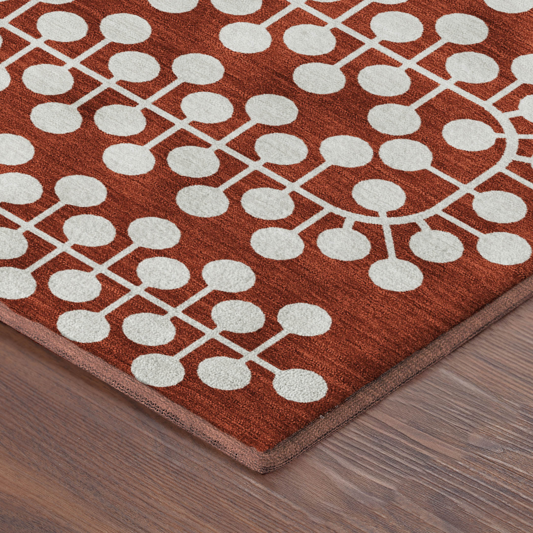 Bergen Machine Washable Transitional Red Rug 1'8" x 2'6" #shape_Rectangle