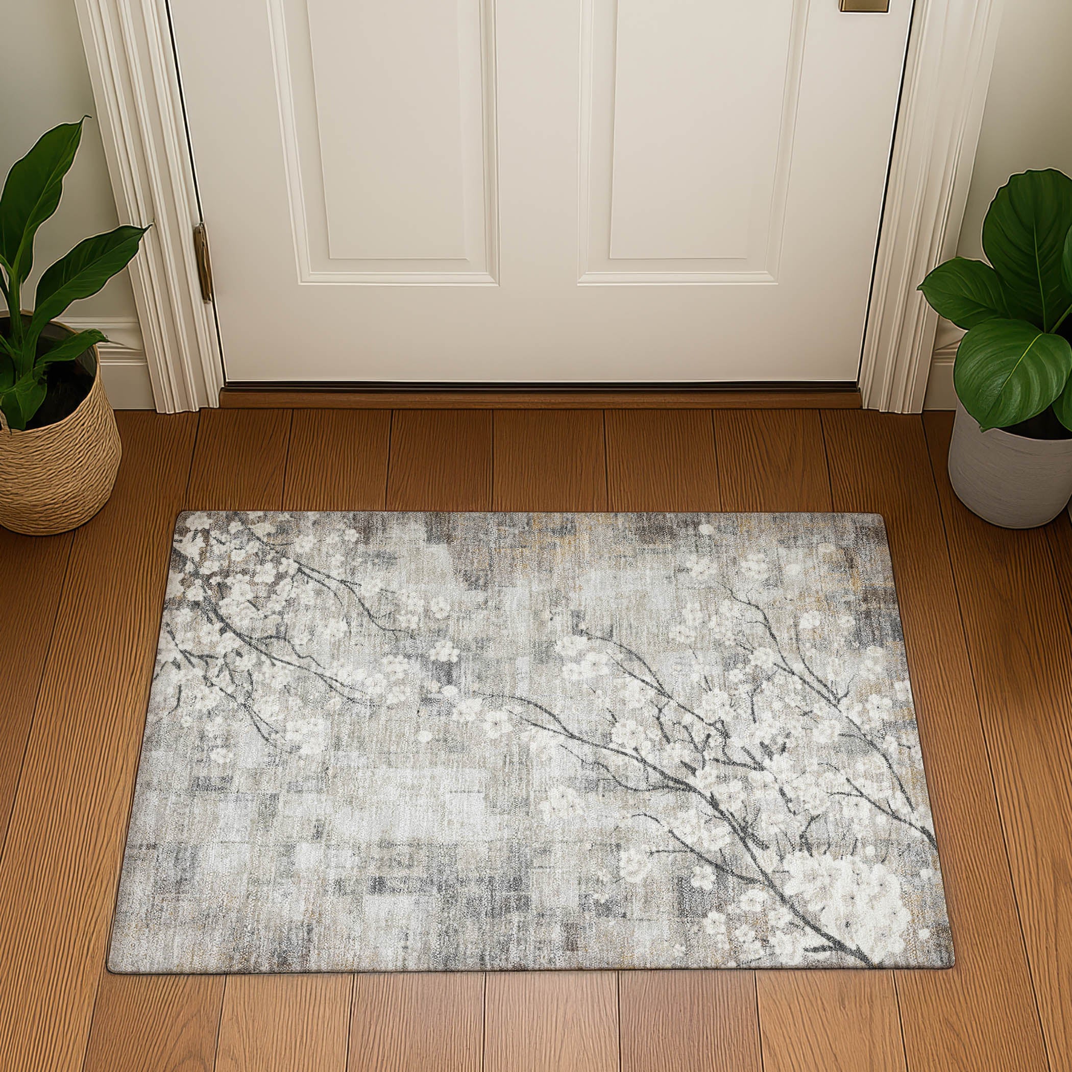 Bogota Machine Washable Transitional Beige Brown Rug 1'8" x 2'6" #shape_Rectangle