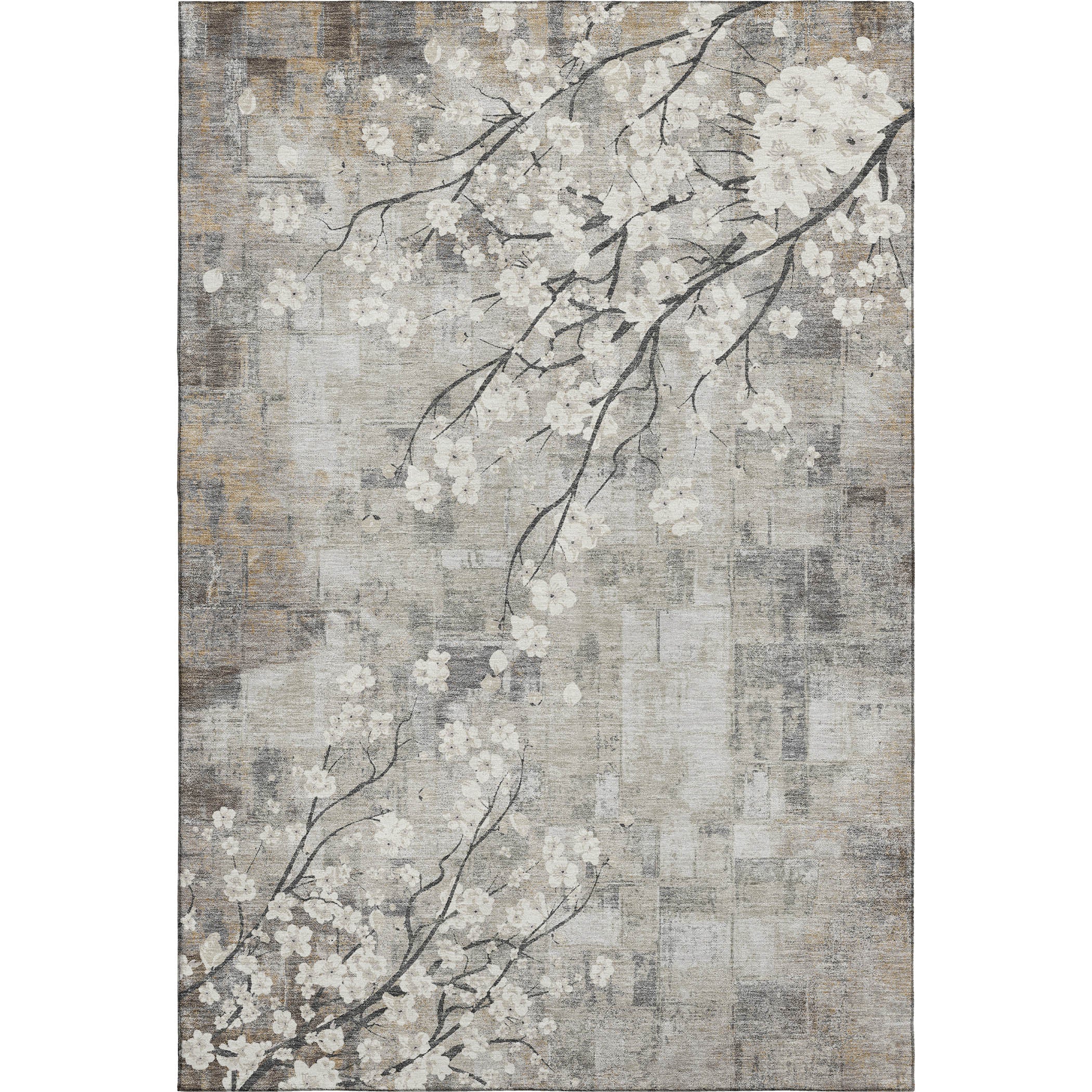 Bogota Machine Washable Transitional Beige Brown Rug 2'6" x 3'10" #shape_Rectangle