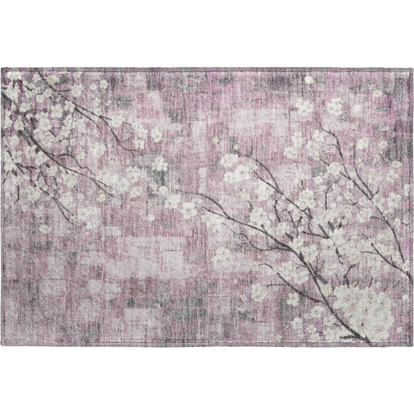 Bogota Machine Washable Transitional Blush Pink Rug 1'8" x 2'6"