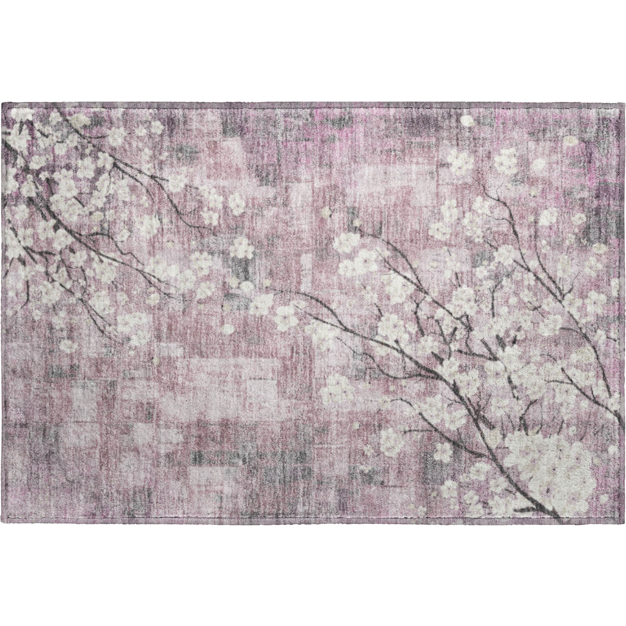 Bogota Machine Washable Transitional Blush Pink Rug 1'8" x 2'6" #shape_Rectangle