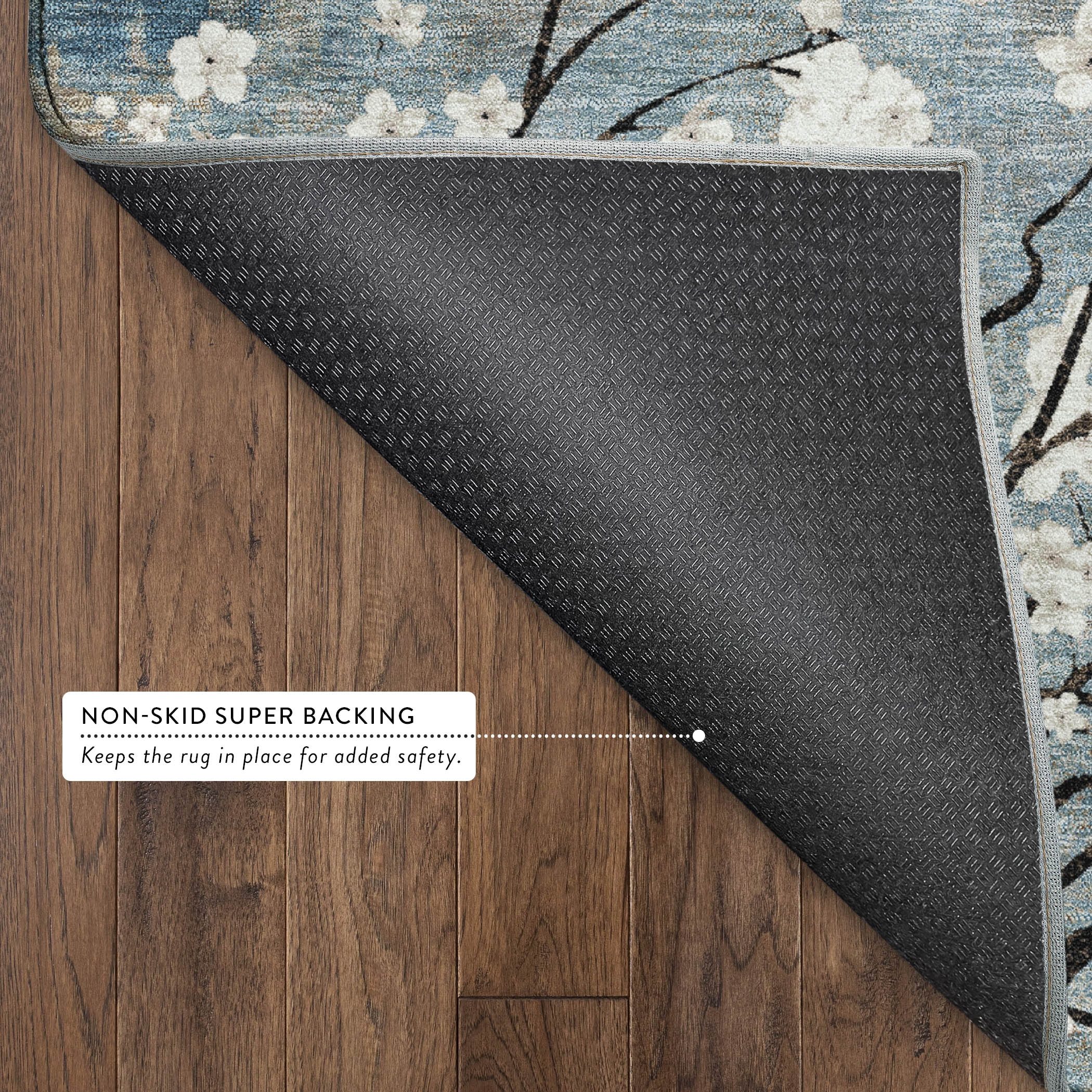 Bogota Machine Washable Transitional Denim Blue Rug 1'8" x 2'6" #shape_Rectangle
