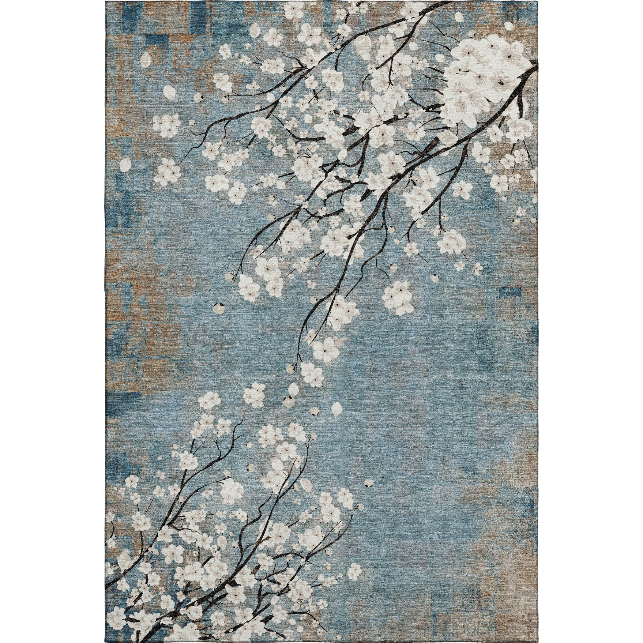 Bogota Machine Washable Transitional Denim Blue Rug 2'6" x 3'10" #shape_Rectangle