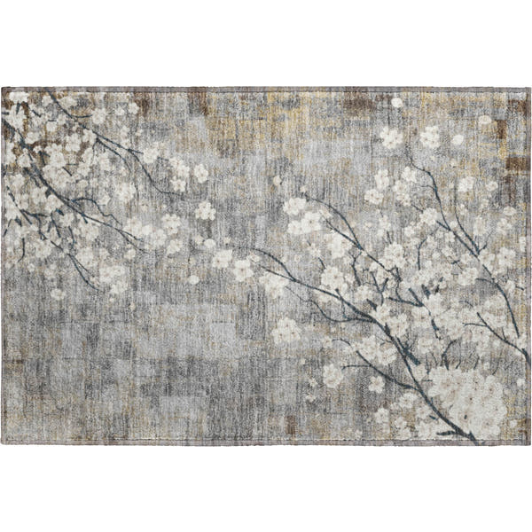 Bogota Machine Washable Transitional Gray Rug 1'8" x 2'6"