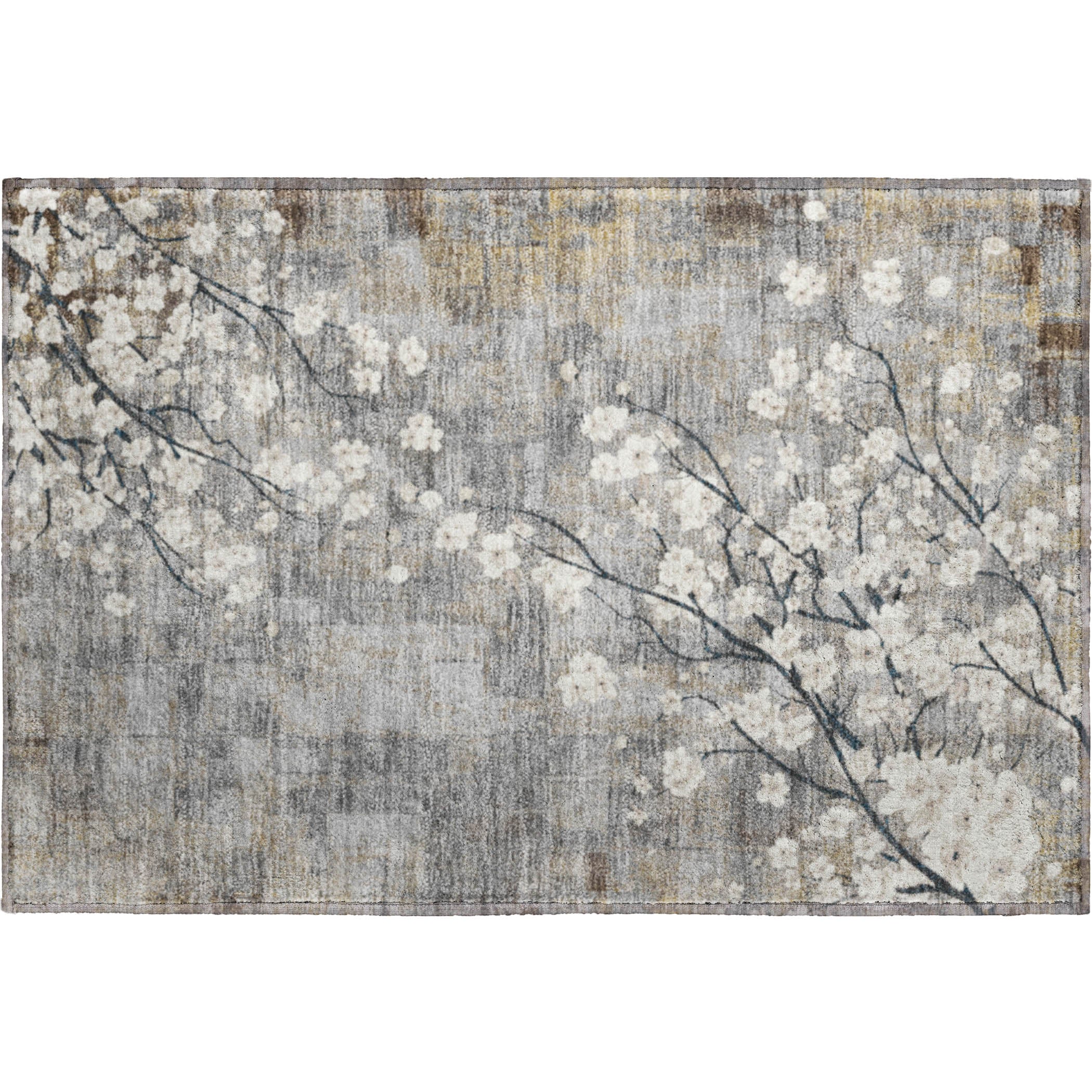 Bogota Machine Washable Transitional Gray Rug 1'8" x 2'6" #shape_Rectangle
