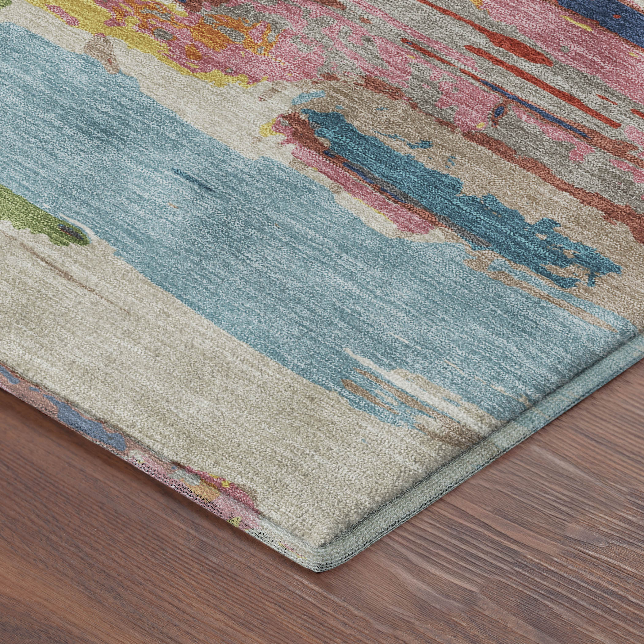 Cusco Machine Washable Transitional Denim Blue Rug 1'8" x 2'6" #shape_Rectangle