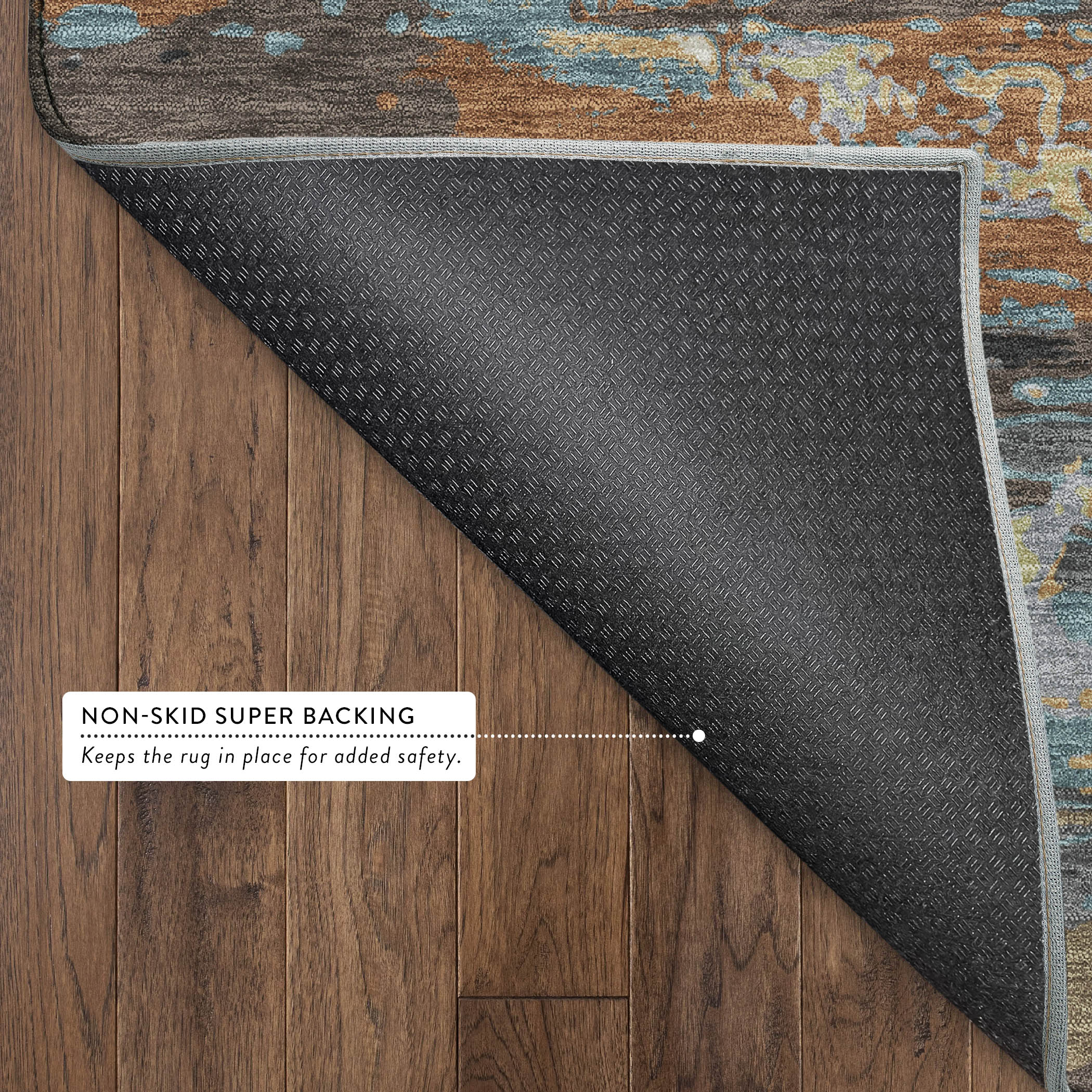 Cusco Machine Washable Transitional Mocha Brown Rug 1'8" x 2'6" #shape_Rectangle