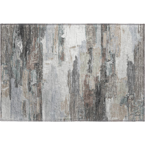 Cusco Machine Washable Transitional Taupe Brown Rug 1'8" x 2'6"
