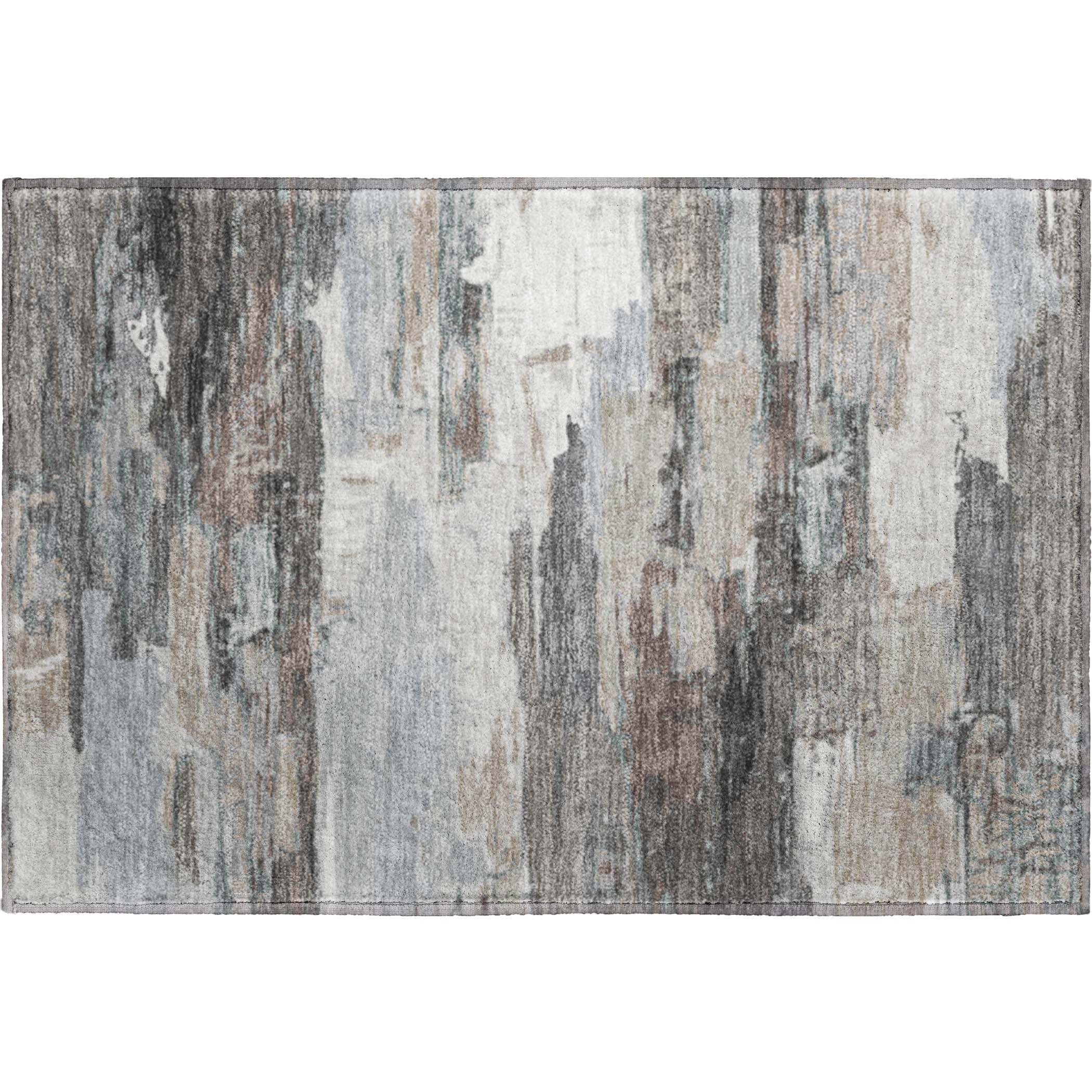 Cusco Machine Washable Transitional Taupe Brown Rug 1'8" x 2'6" #shape_Rectangle