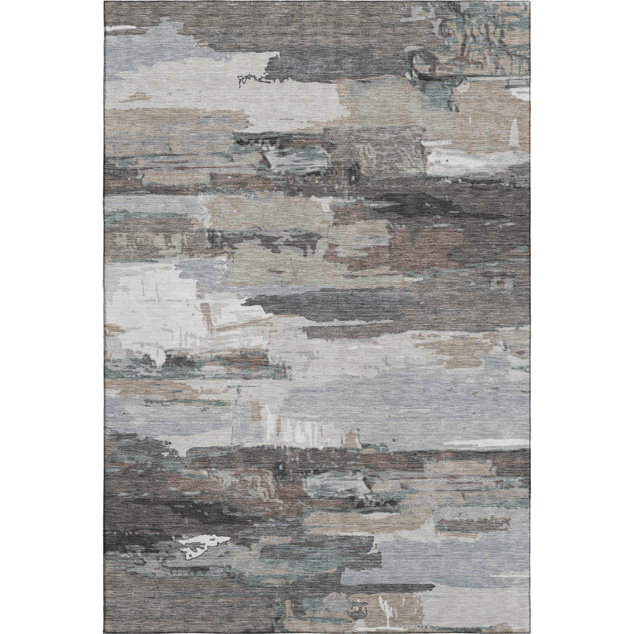Cusco Machine Washable Transitional Taupe Brown Rug 2'6" x 3'10" #shape_Rectangle