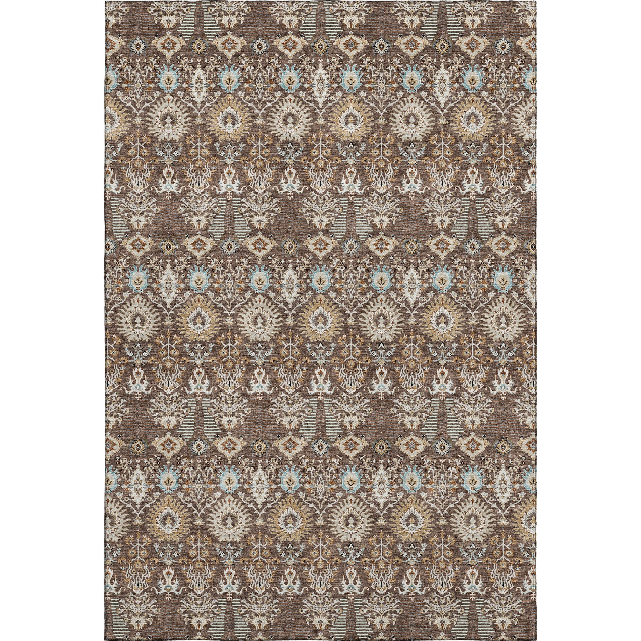 Sintra Machine Washable Traditional Brown Rug 2'6" x 3'10" #shape_Rectangle