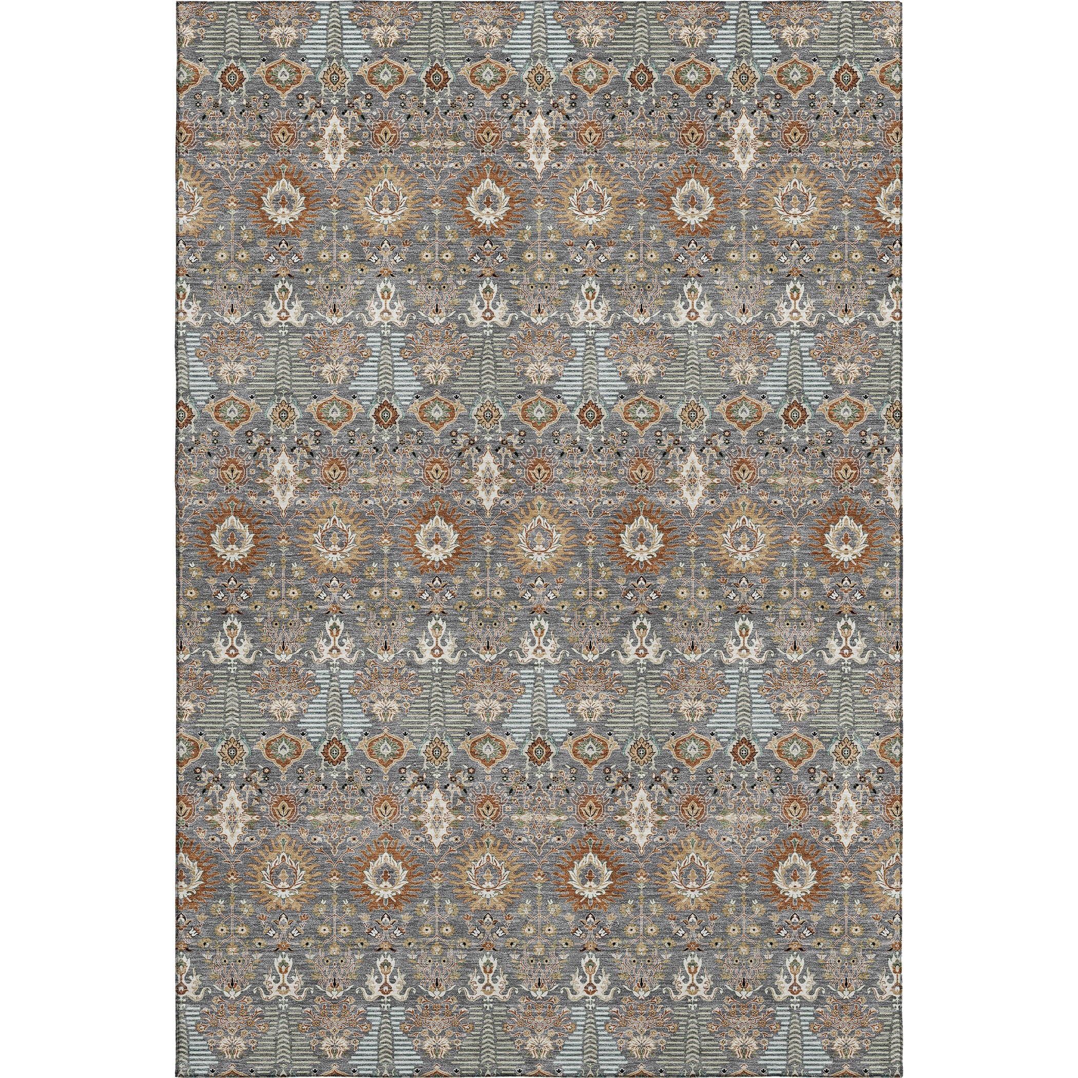 Sintra Machine Washable Traditional Gray Rug 2'6" x 3'10" #shape_Rectangle