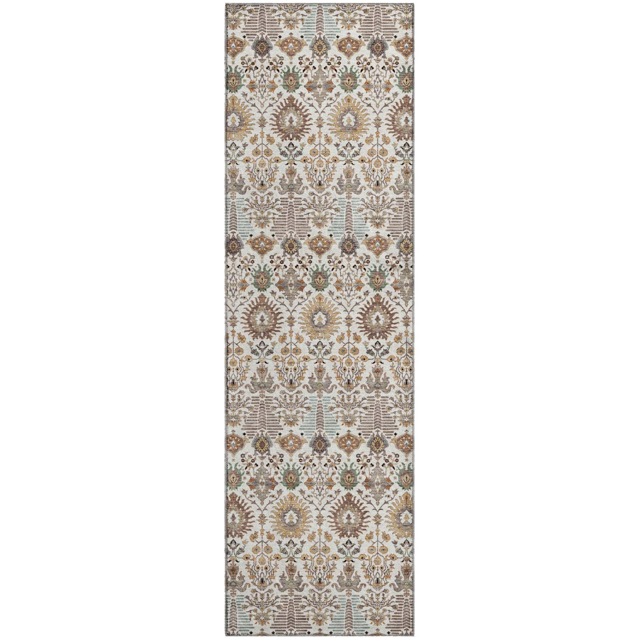 Sintra Machine Washable Traditional Ivory Rug 2'3" x 7'6" #shape_Runner