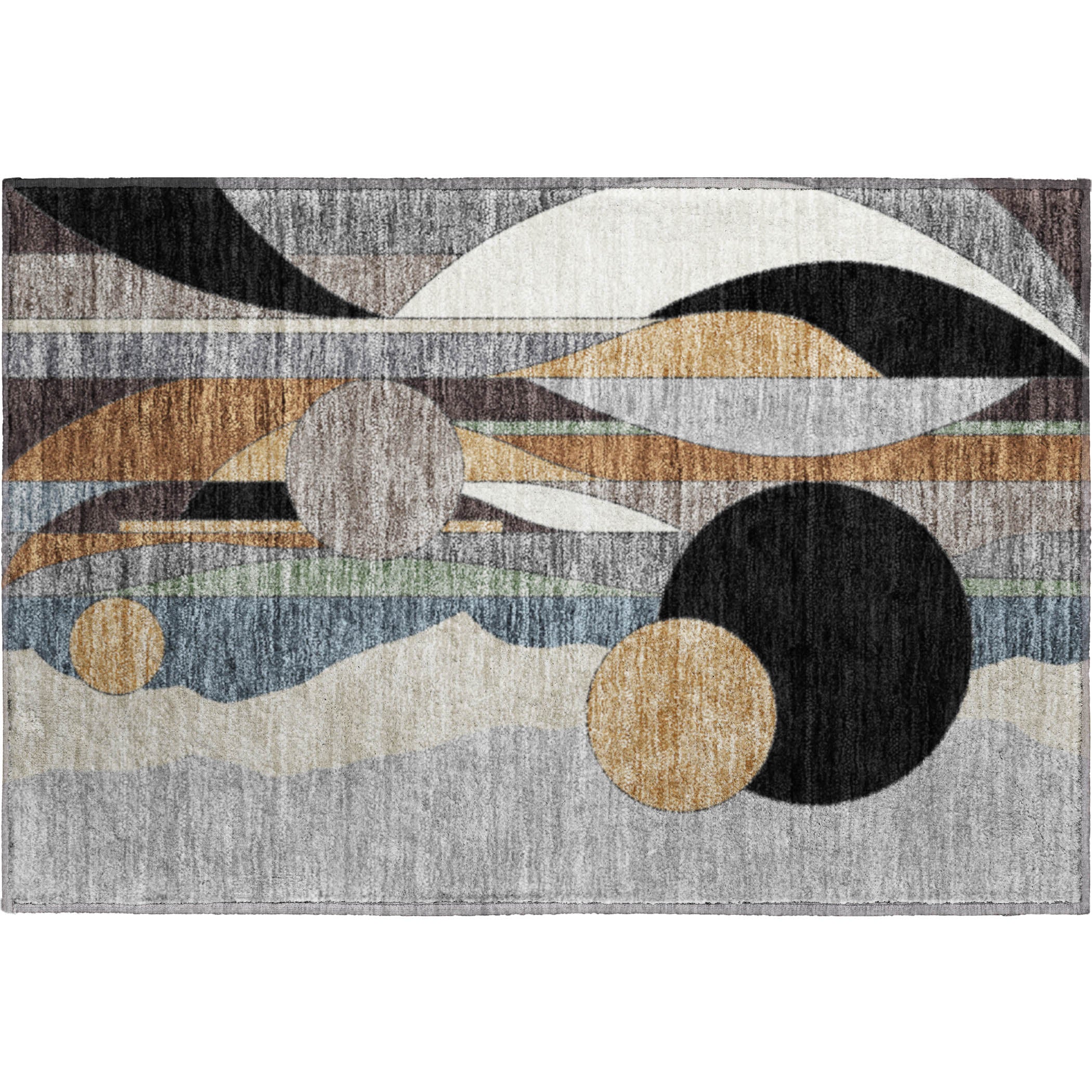 Vienna Machine Washable Transitional Gray Rug 1'8" x 2'6" #shape_Rectangle