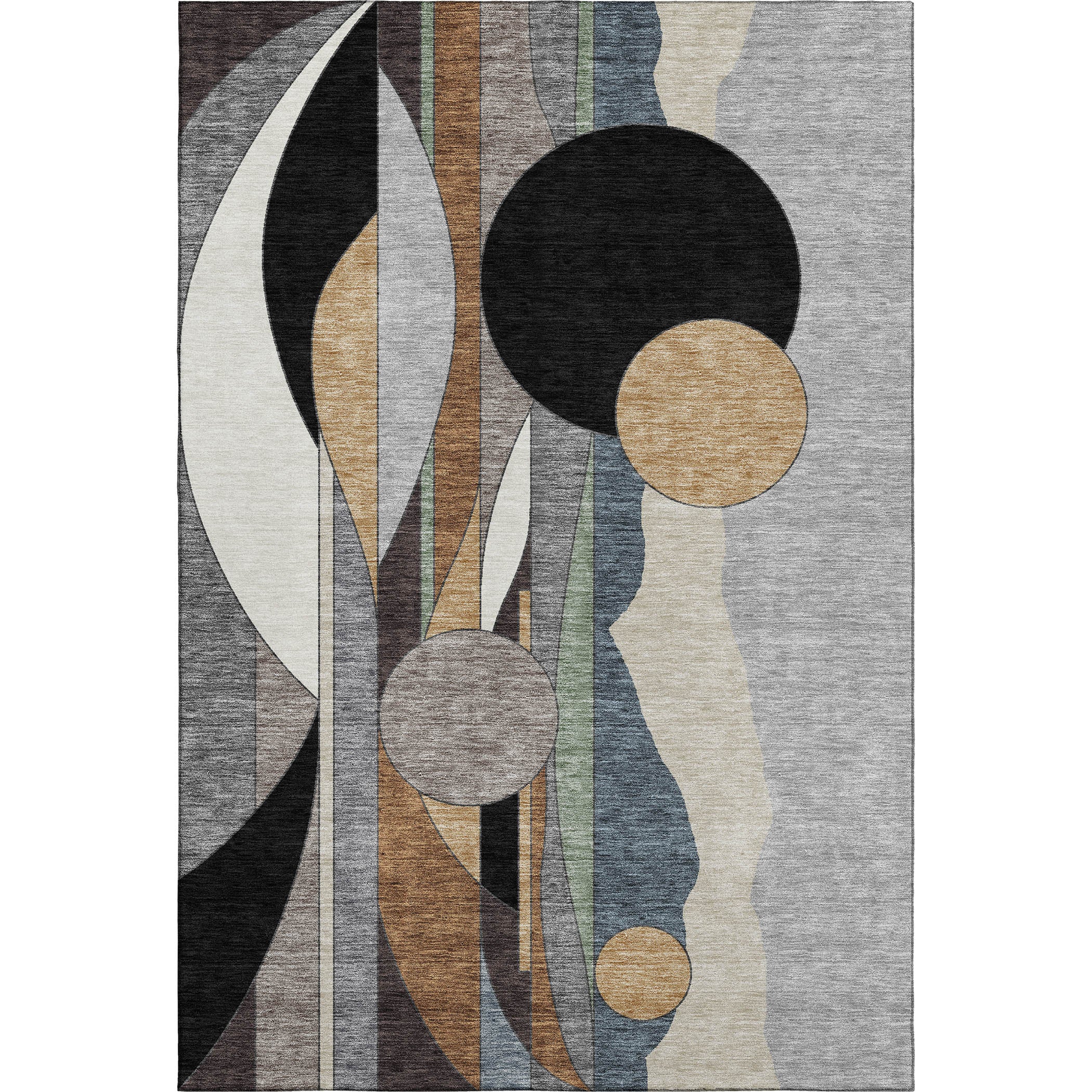 Vienna Machine Washable Transitional Gray Rug 2'6" x 3'10" #shape_Rectangle