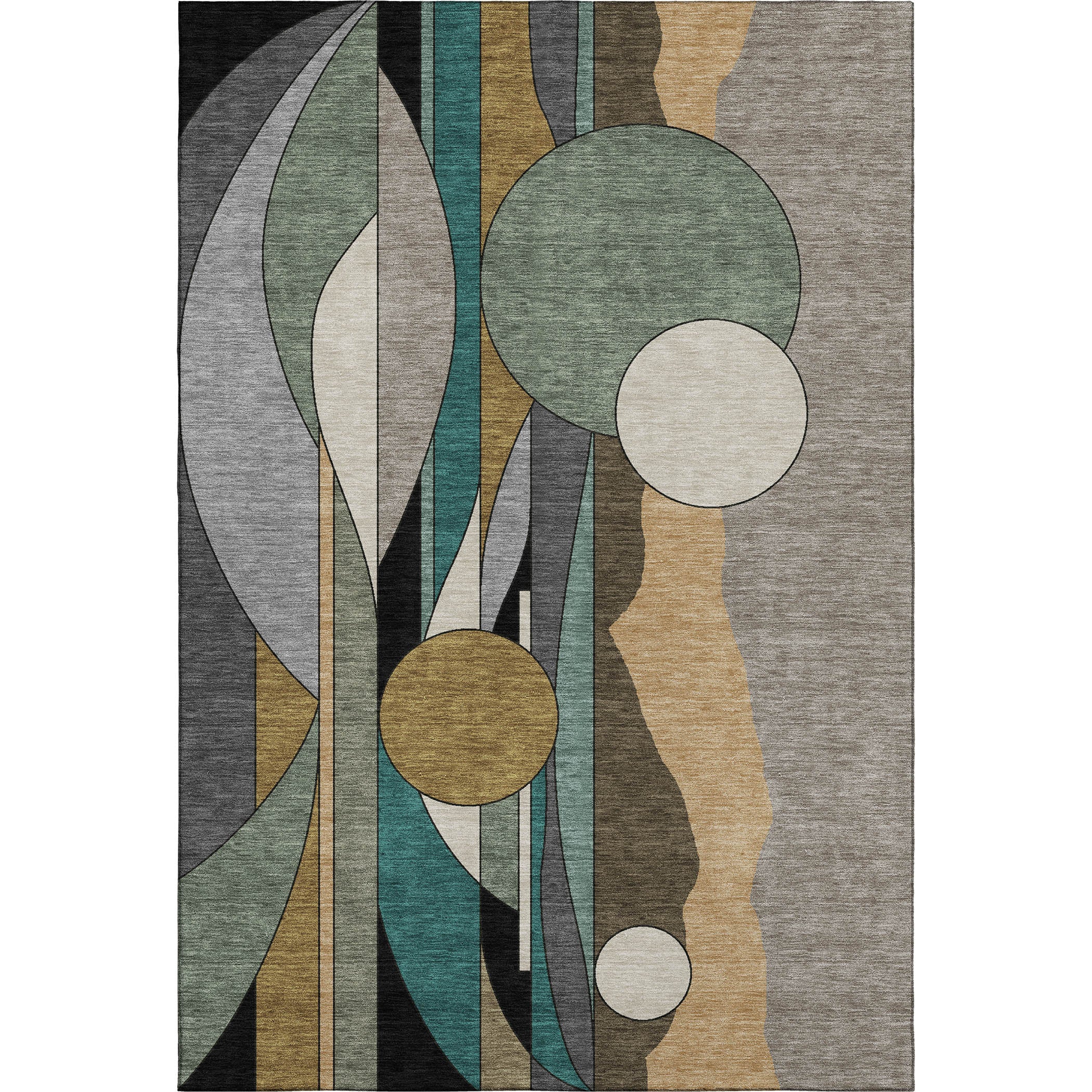 Vienna Machine Washable Transitional Taupe Brown Rug 2'6" x 3'10" #shape_Rectangle