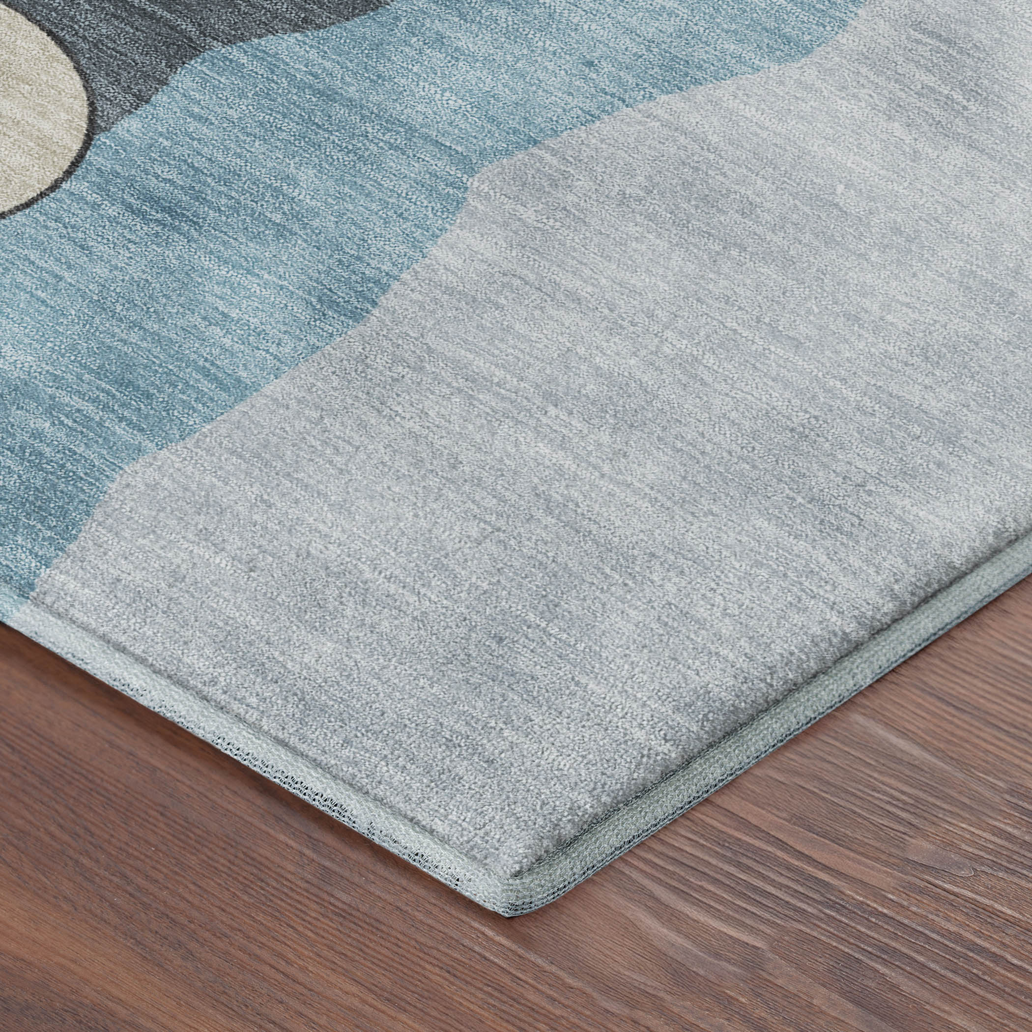 Vienna Machine Washable Transitional Teal Rug 1'8" x 2'6" #shape_Rectangle