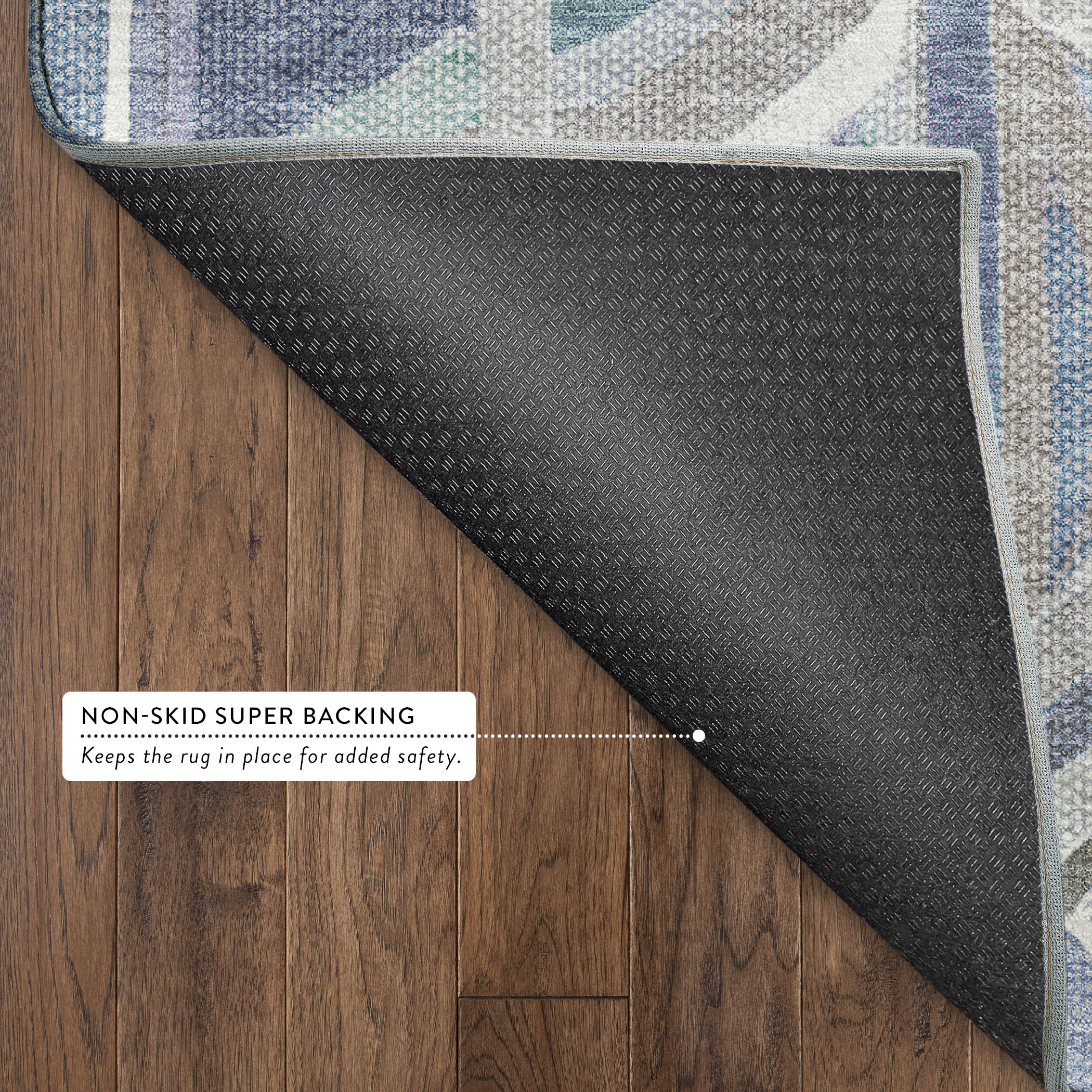 Split Machine Washable Transitional Denim Blue Rug 1'8" x 2'6" #shape_Rectangle