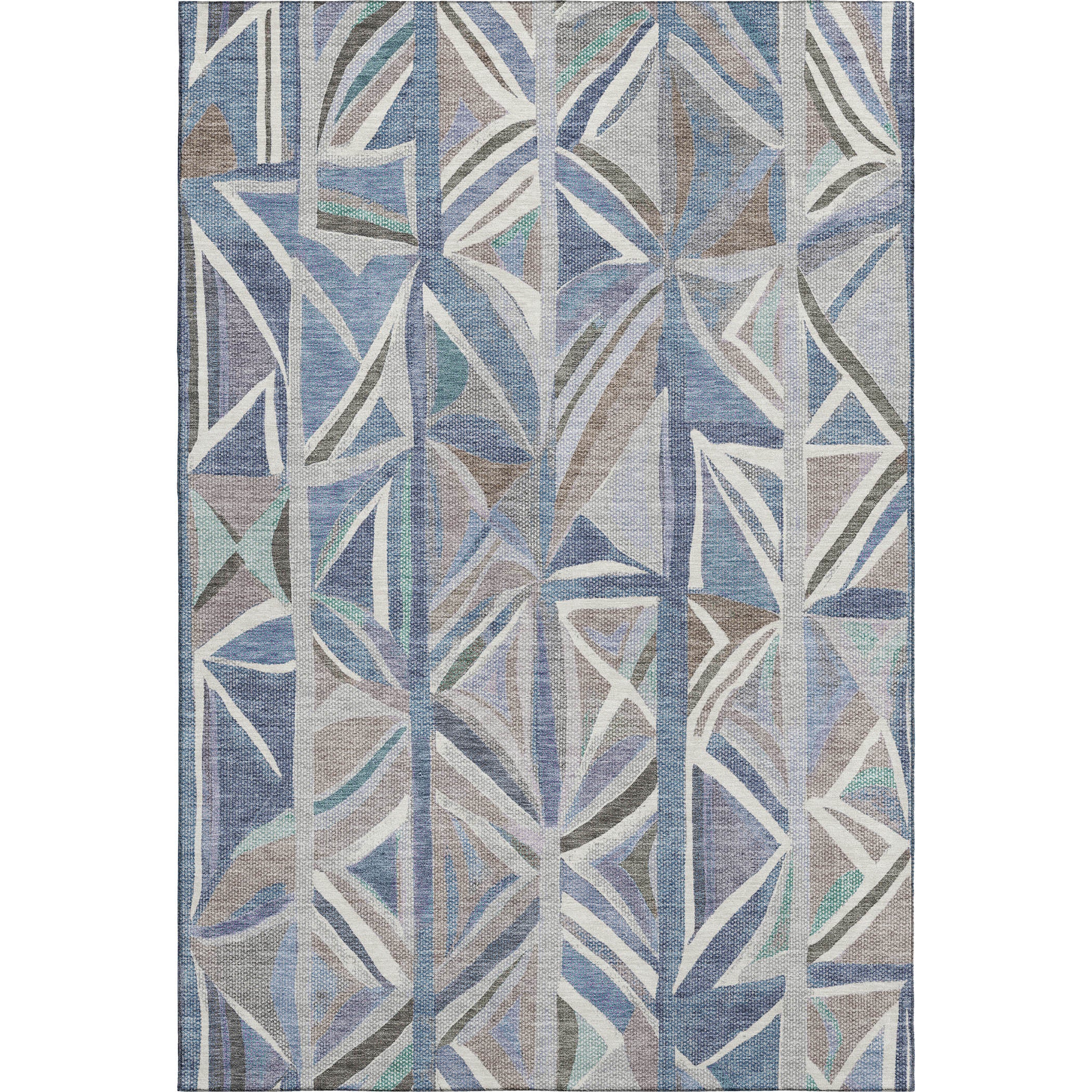 Split Machine Washable Transitional Denim Blue Rug 2'6" x 3'10" #shape_Rectangle