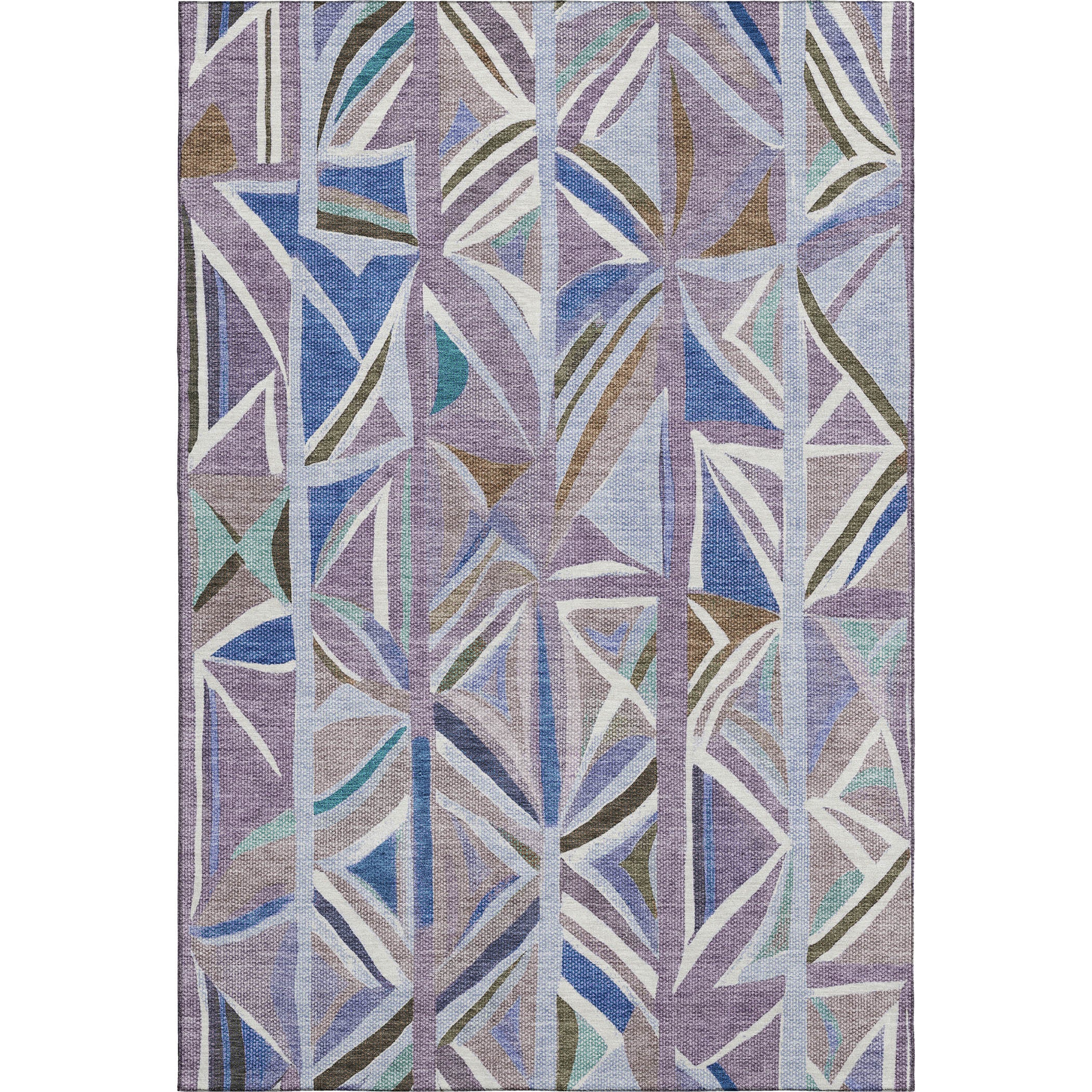 Split Machine Washable Transitional Lavender Purple Rug 2'6" x 3'10" #shape_Rectangle