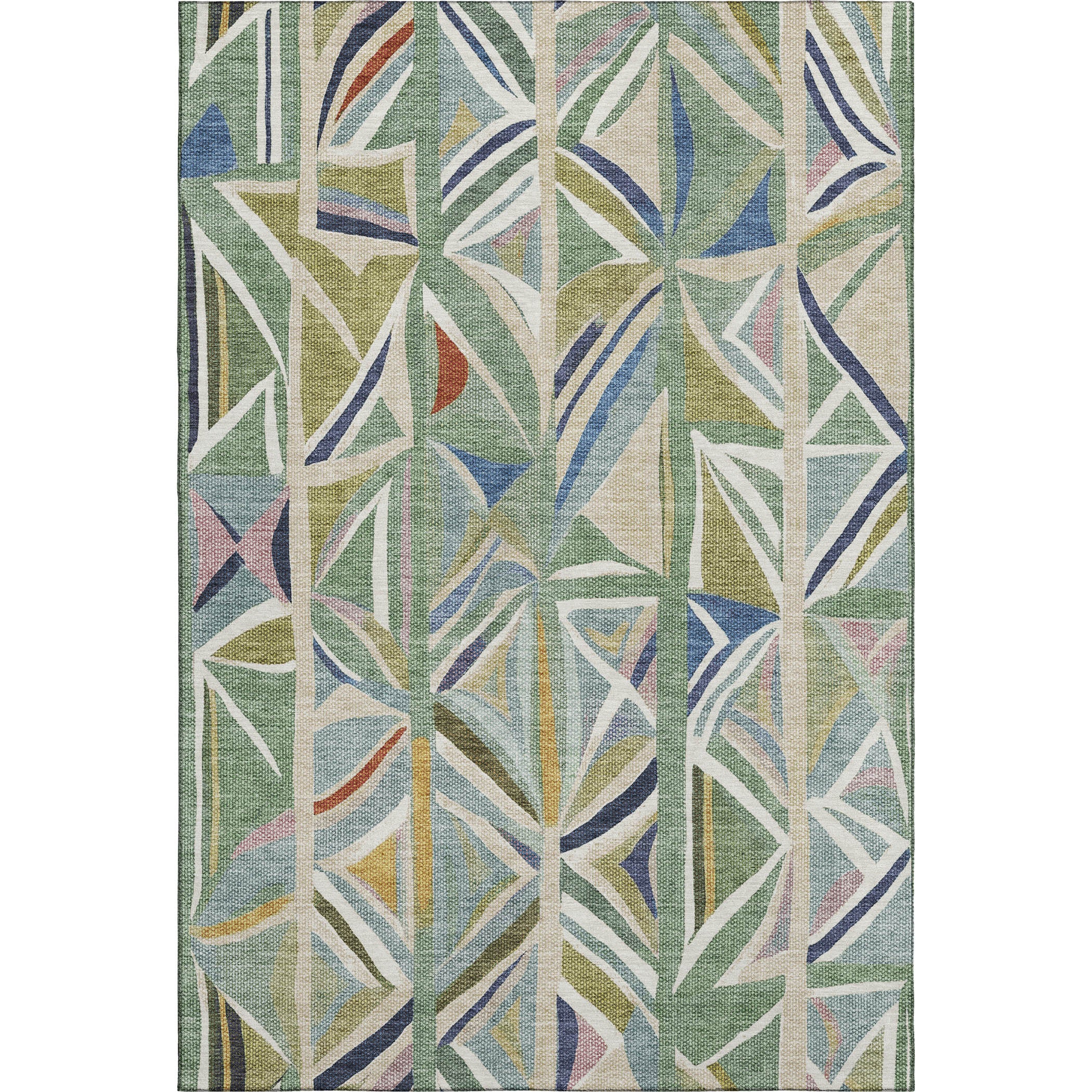 Split Machine Washable Transitional Sage Green Rug 2'6" x 3'10" #shape_Rectangle