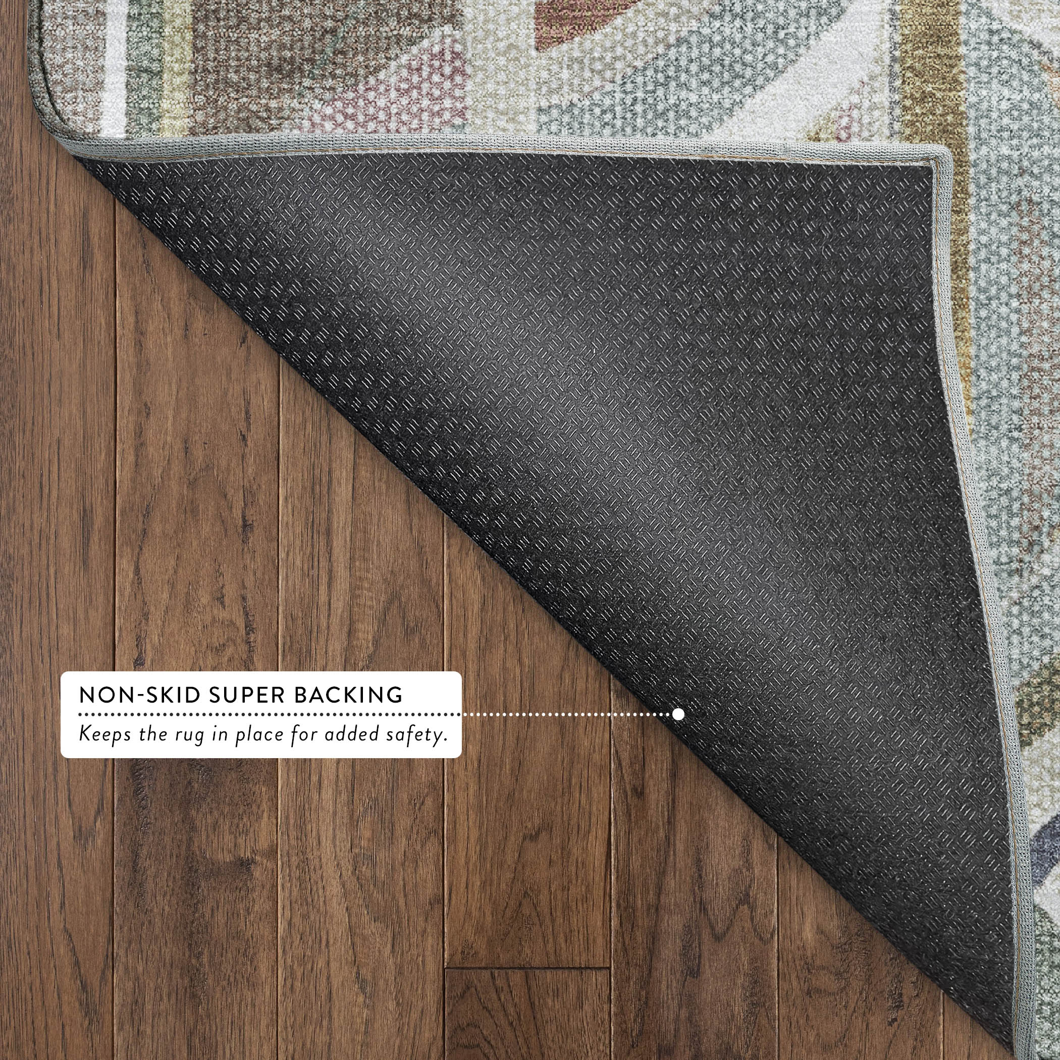 Split Machine Washable Transitional Taupe Brown Rug 1'8" x 2'6" #shape_Rectangle
